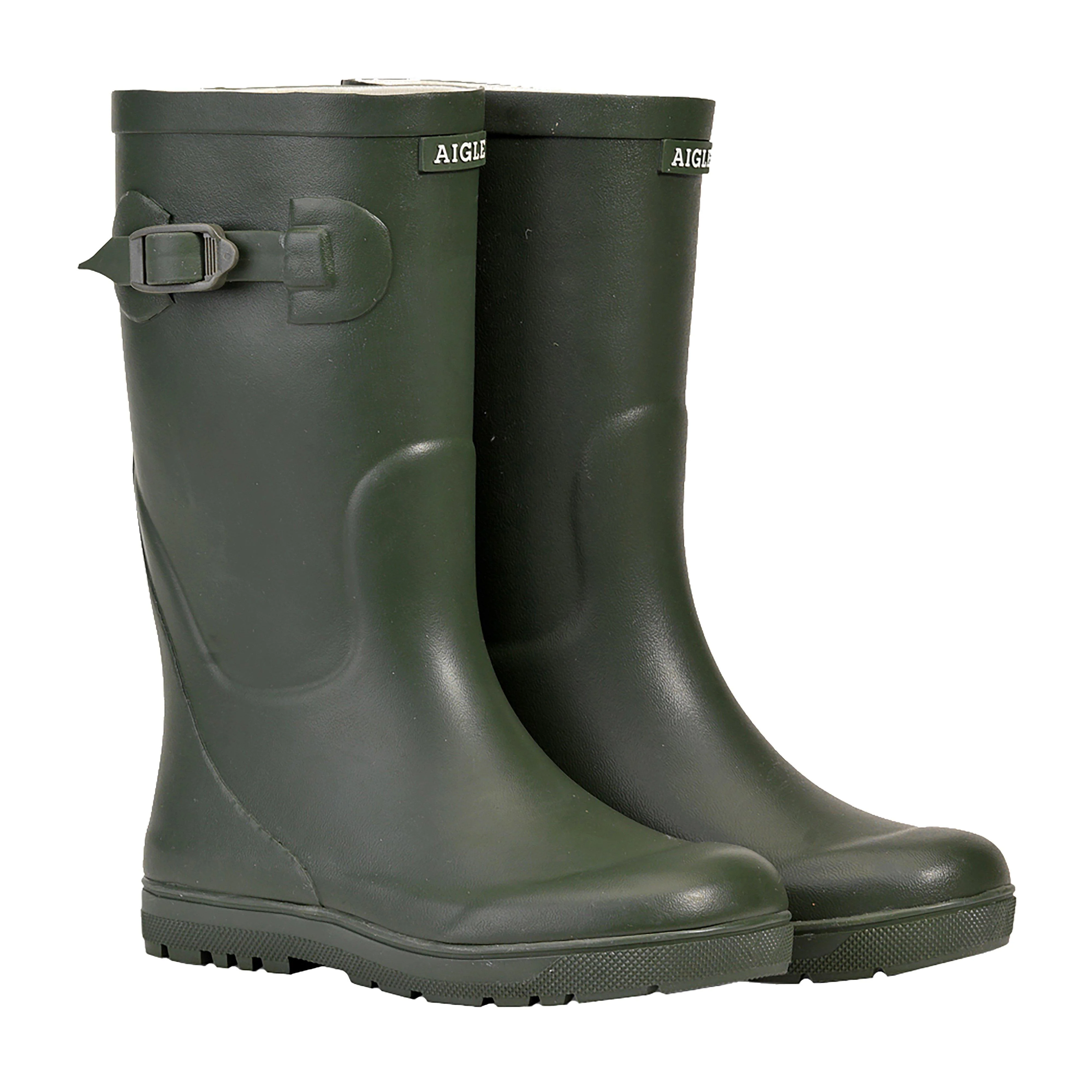 Childs Woody Pop Wellington Boots Kaki - Image 5