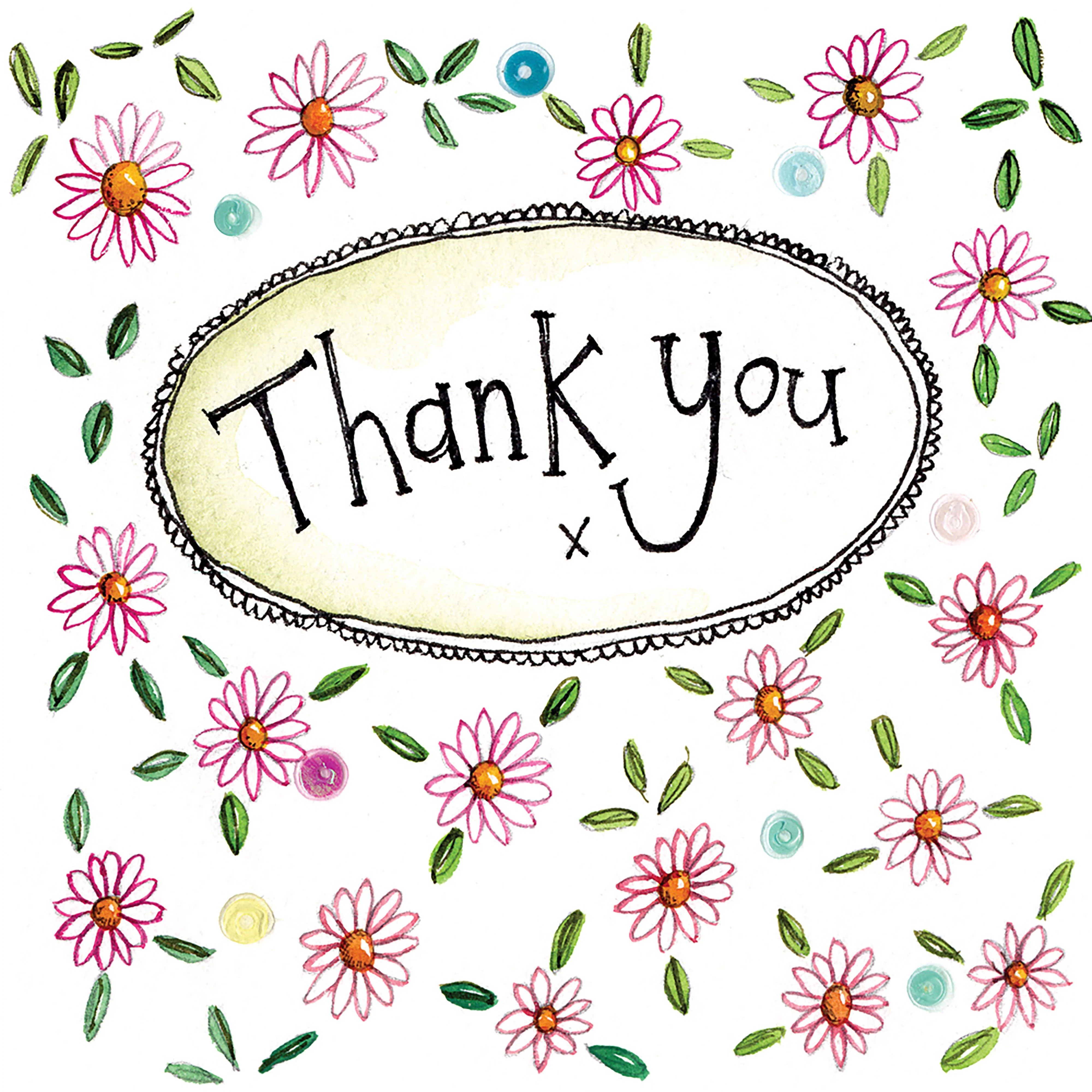 Little Sparkle Card Flower Thank You - Image 2