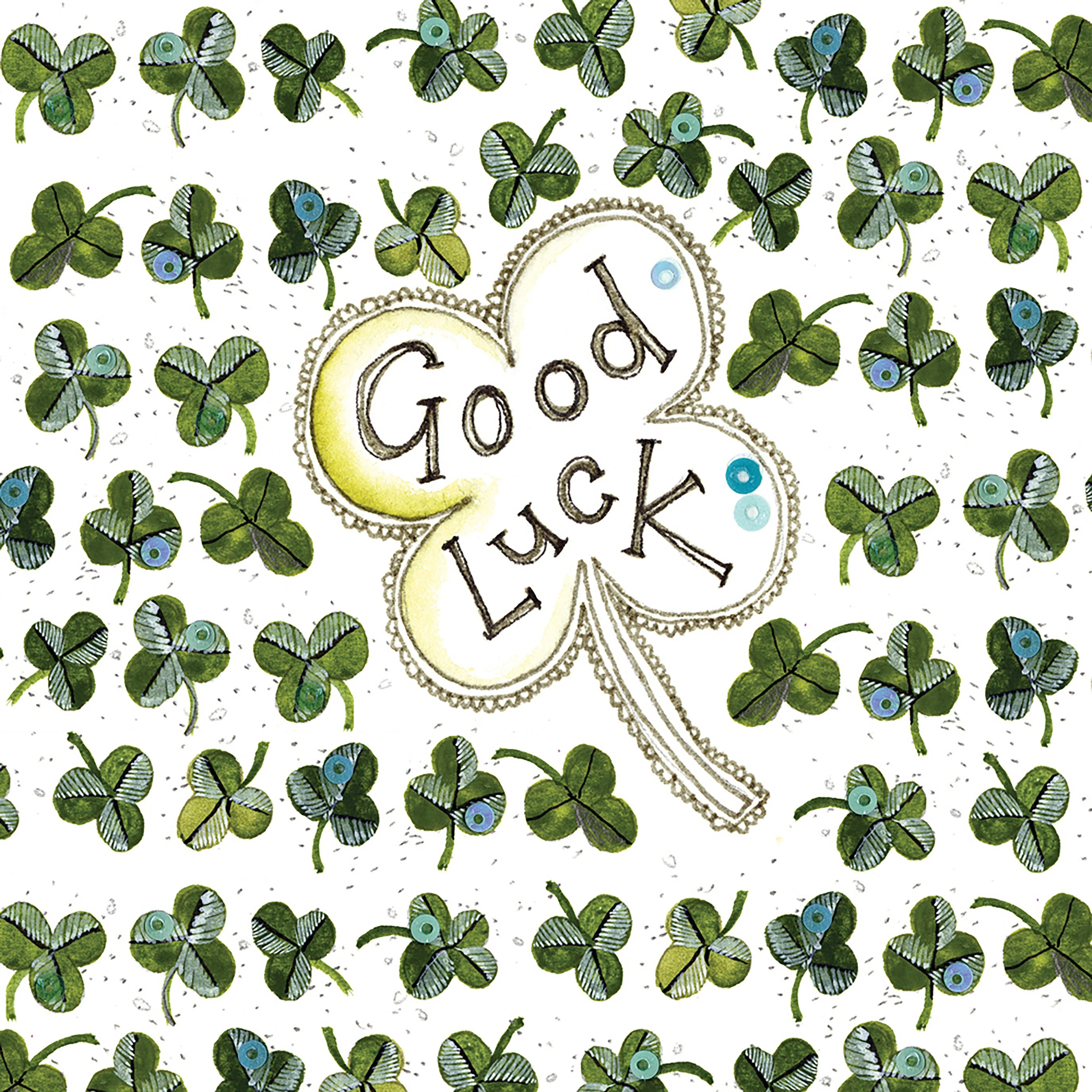 Little Sparkle Card Good Luck Clover - Image 2