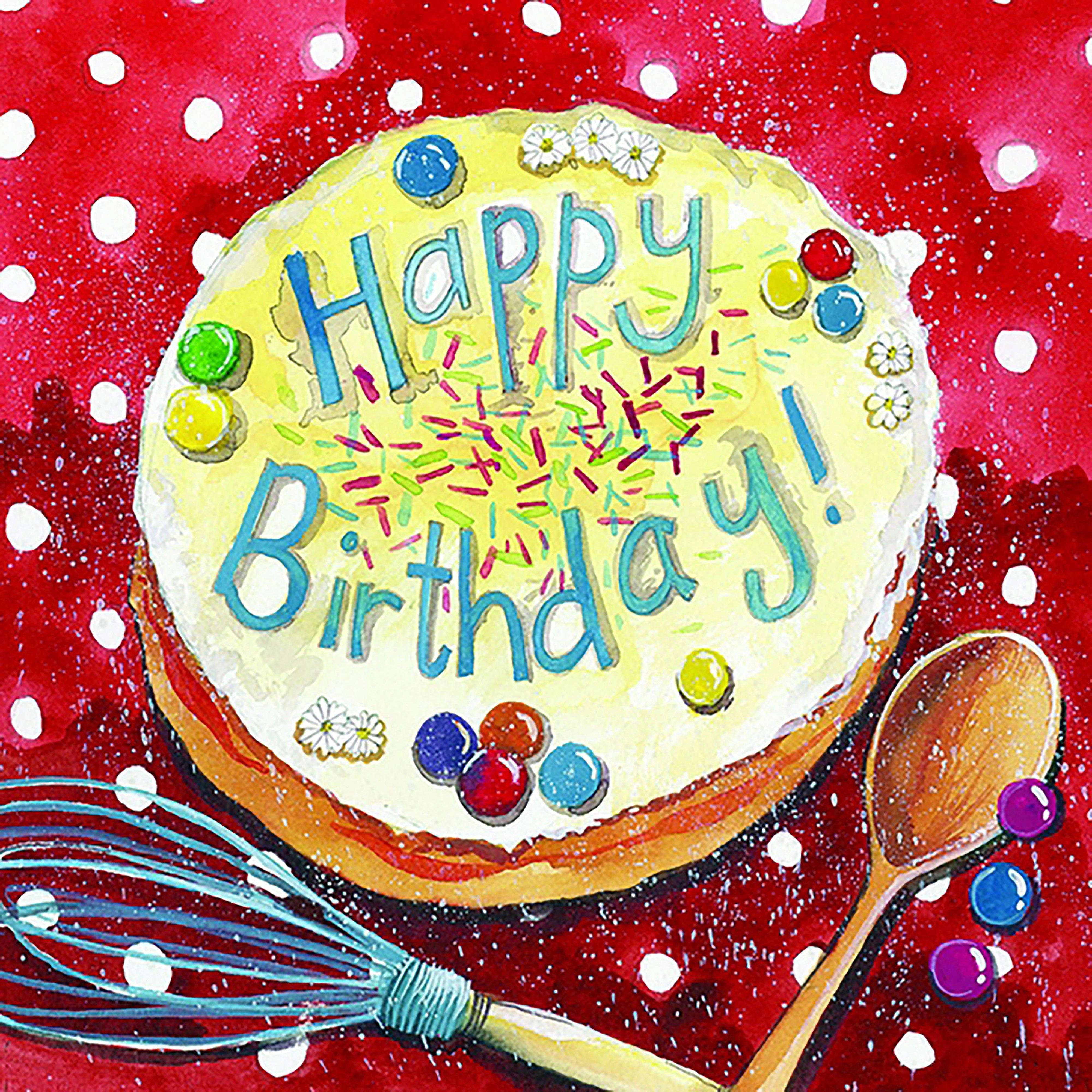 Square Birthday Card Bake A Cake - Image 2