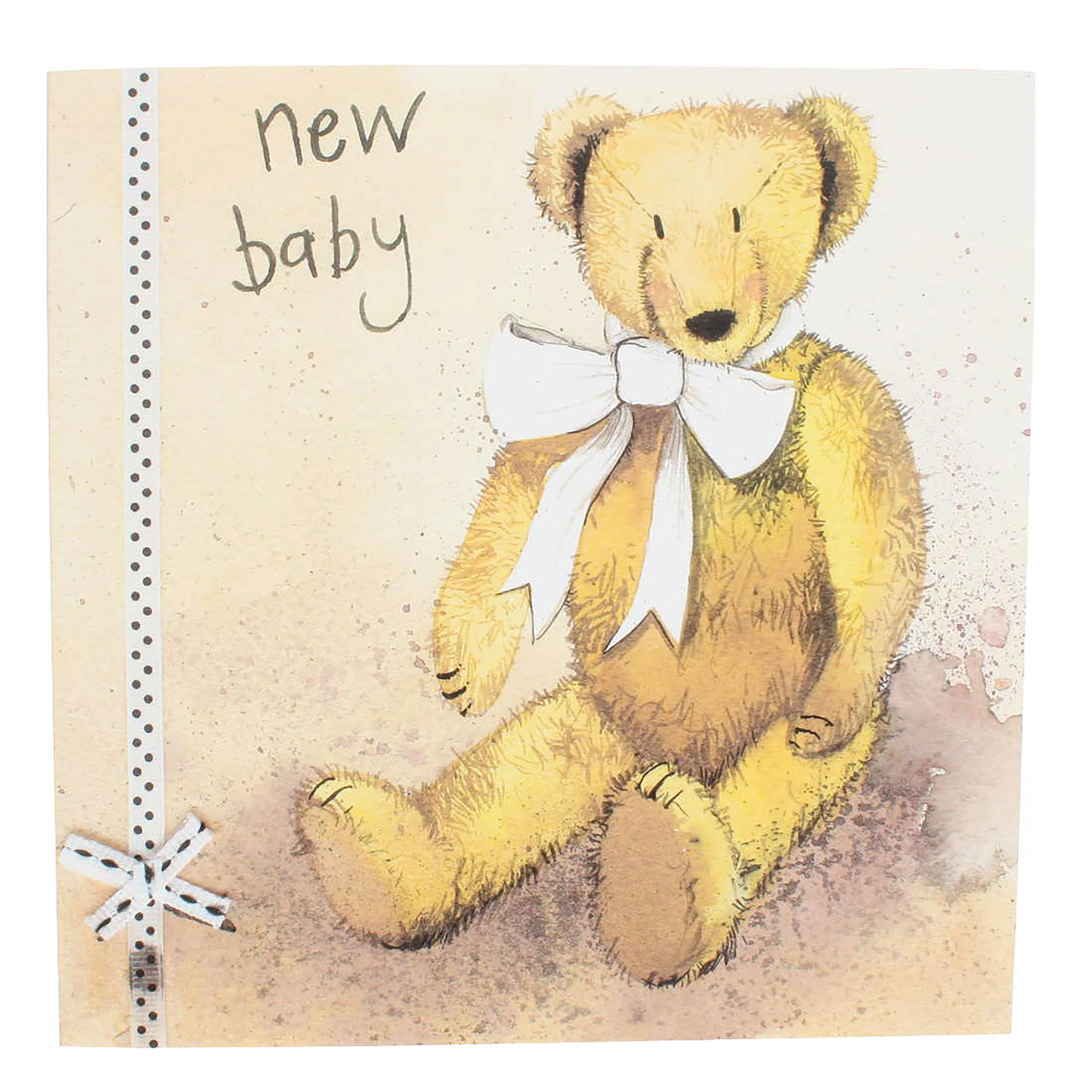 Square Occasion Card Teddy Bear - Image 3