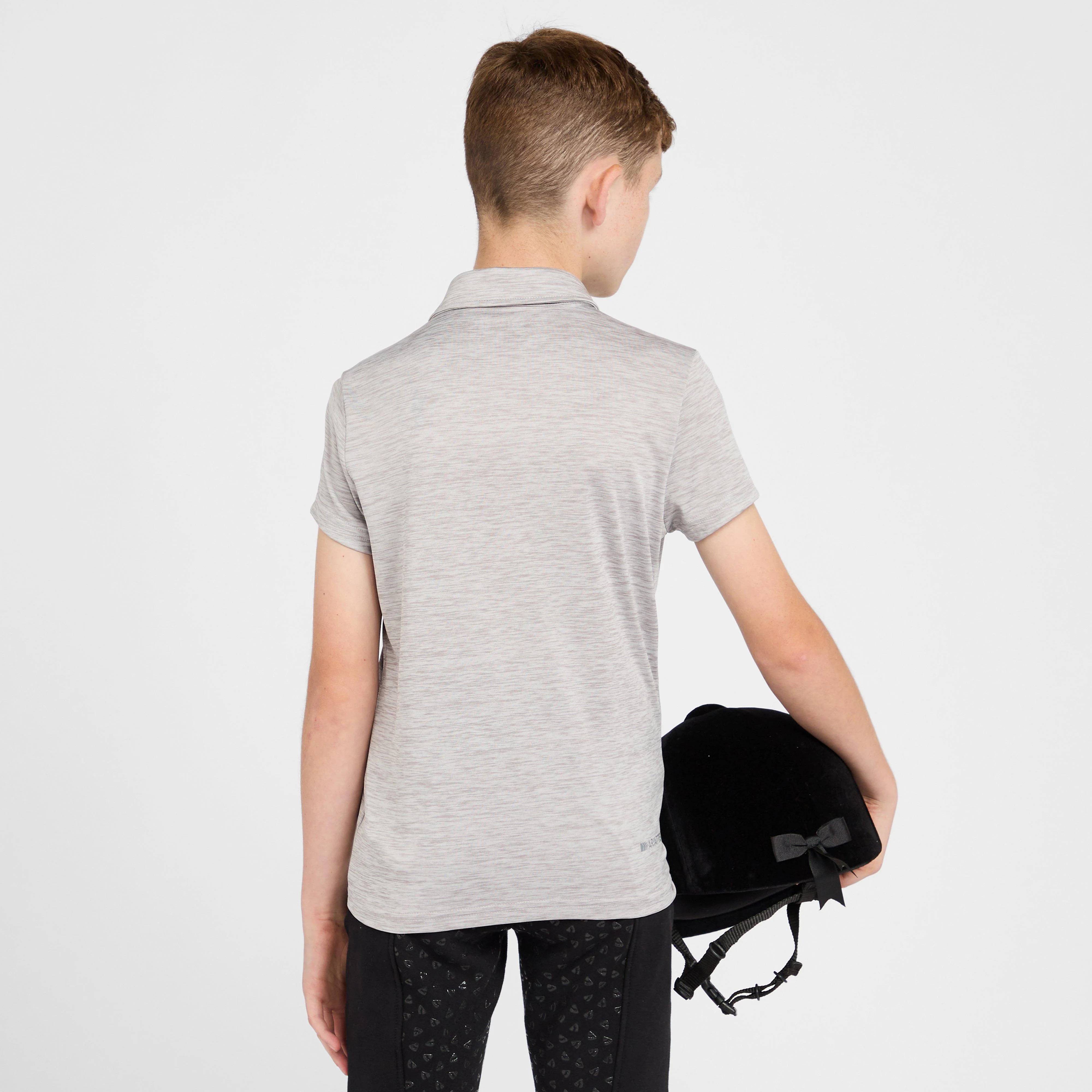 Childs Laguna Short Sleeved Polo Shirt Heather Grey - Image 2