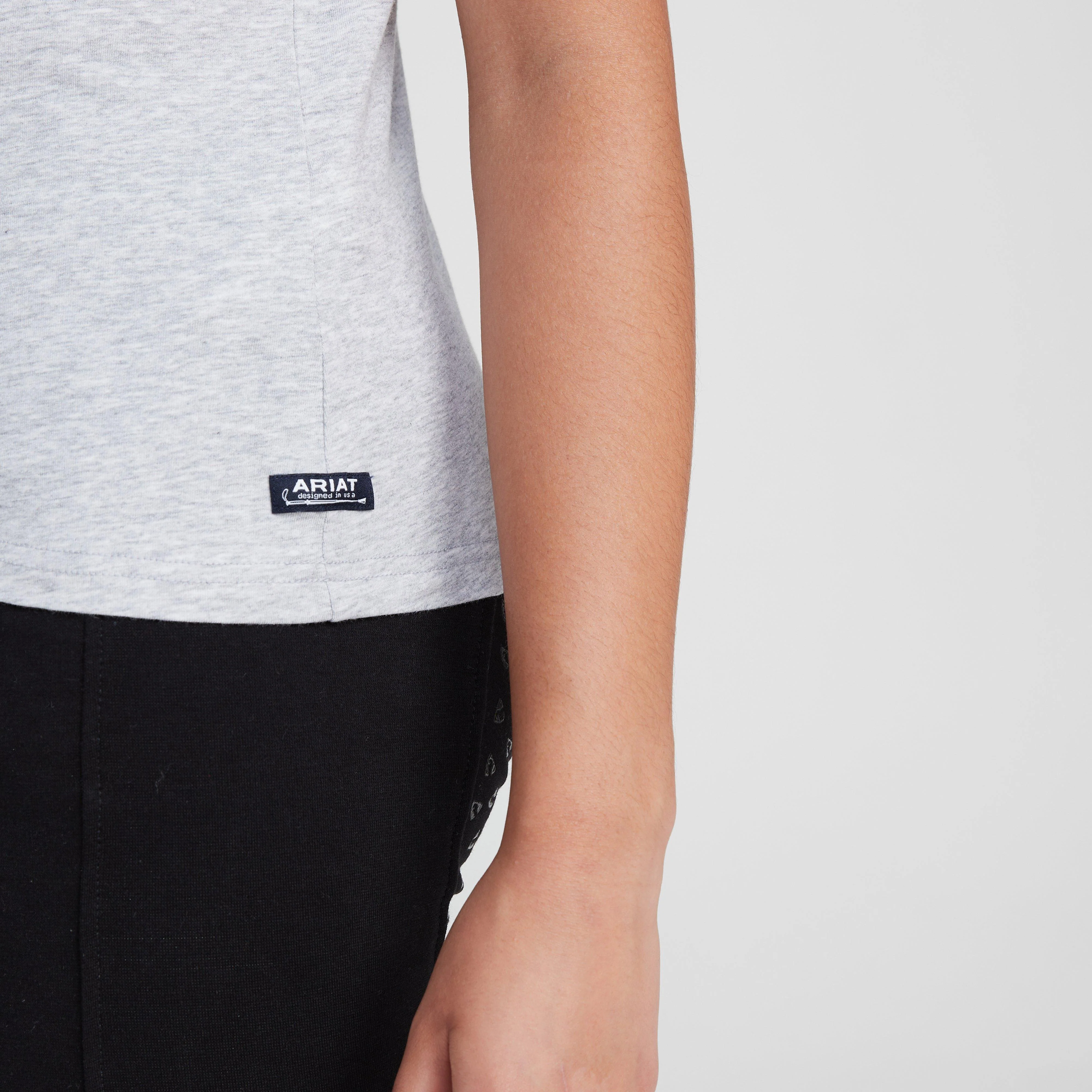 Childs Vertical Logo Short Sleeved Top Heather Grey - Image 5