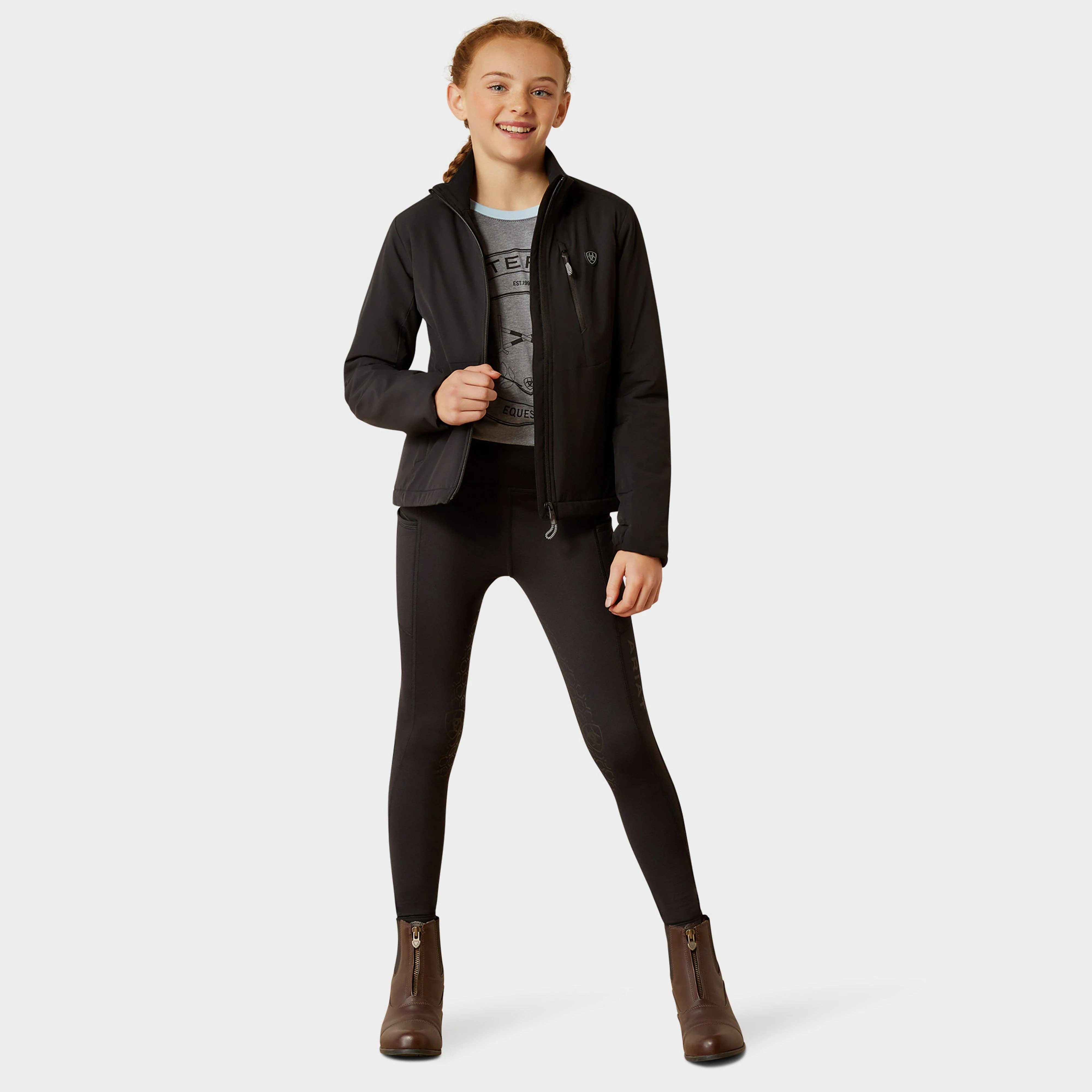 Kids Rion Stretch Shell Insulated Jacket Black - Image 4