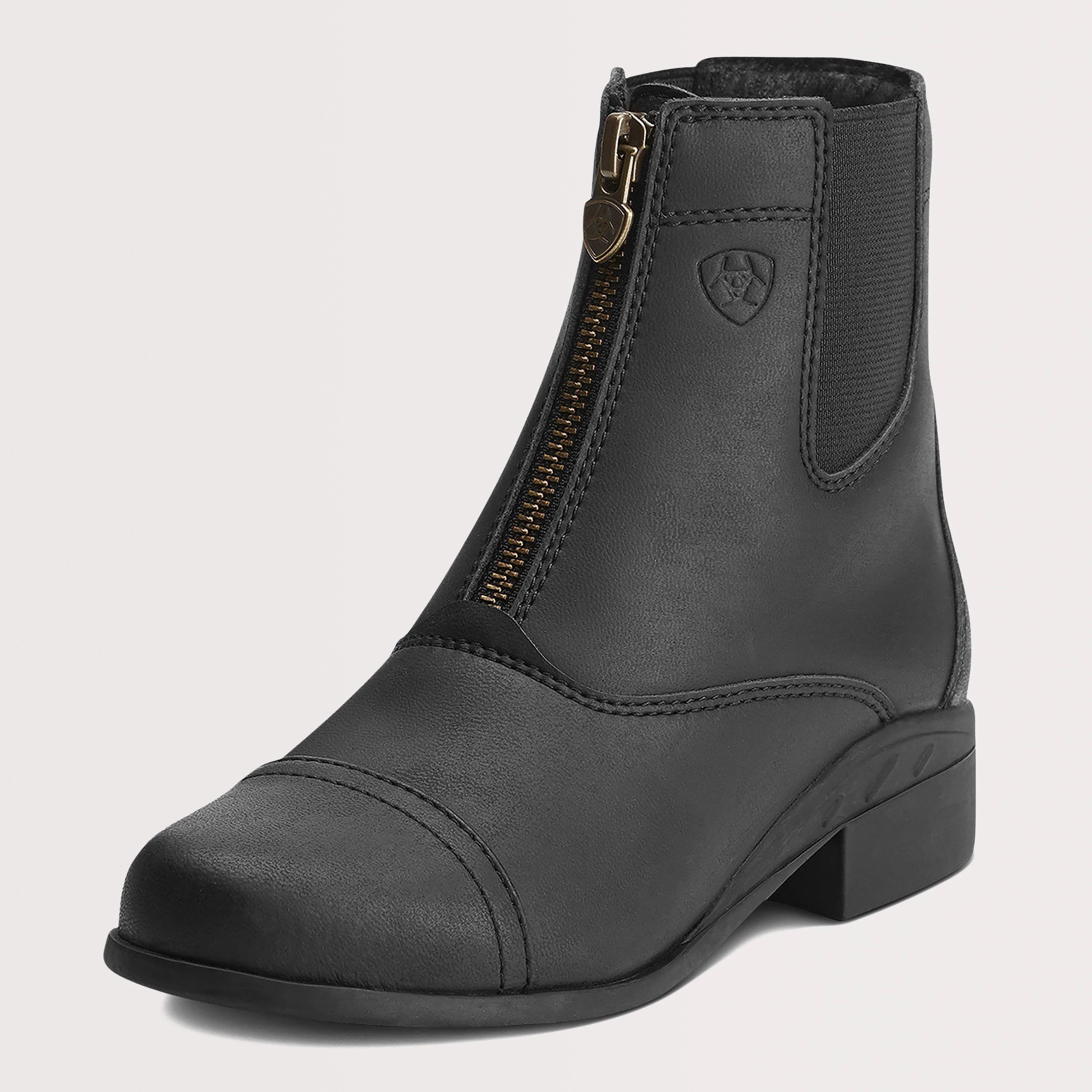 Kids Scout Zip Paddock Boots Black - Image 2