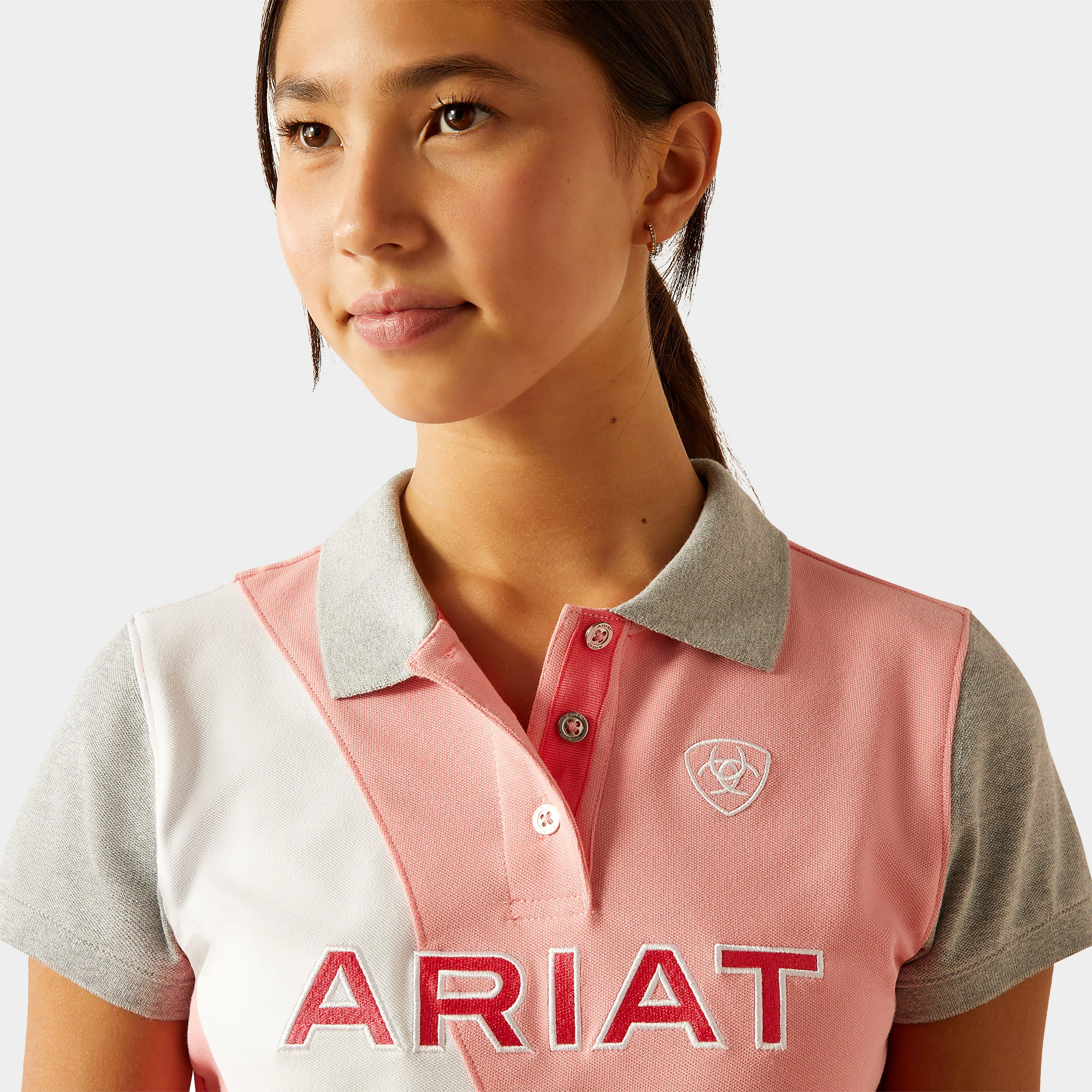 Kids Taryn Short Sleeved Polo Shirt Flamingo Pink - Image 3