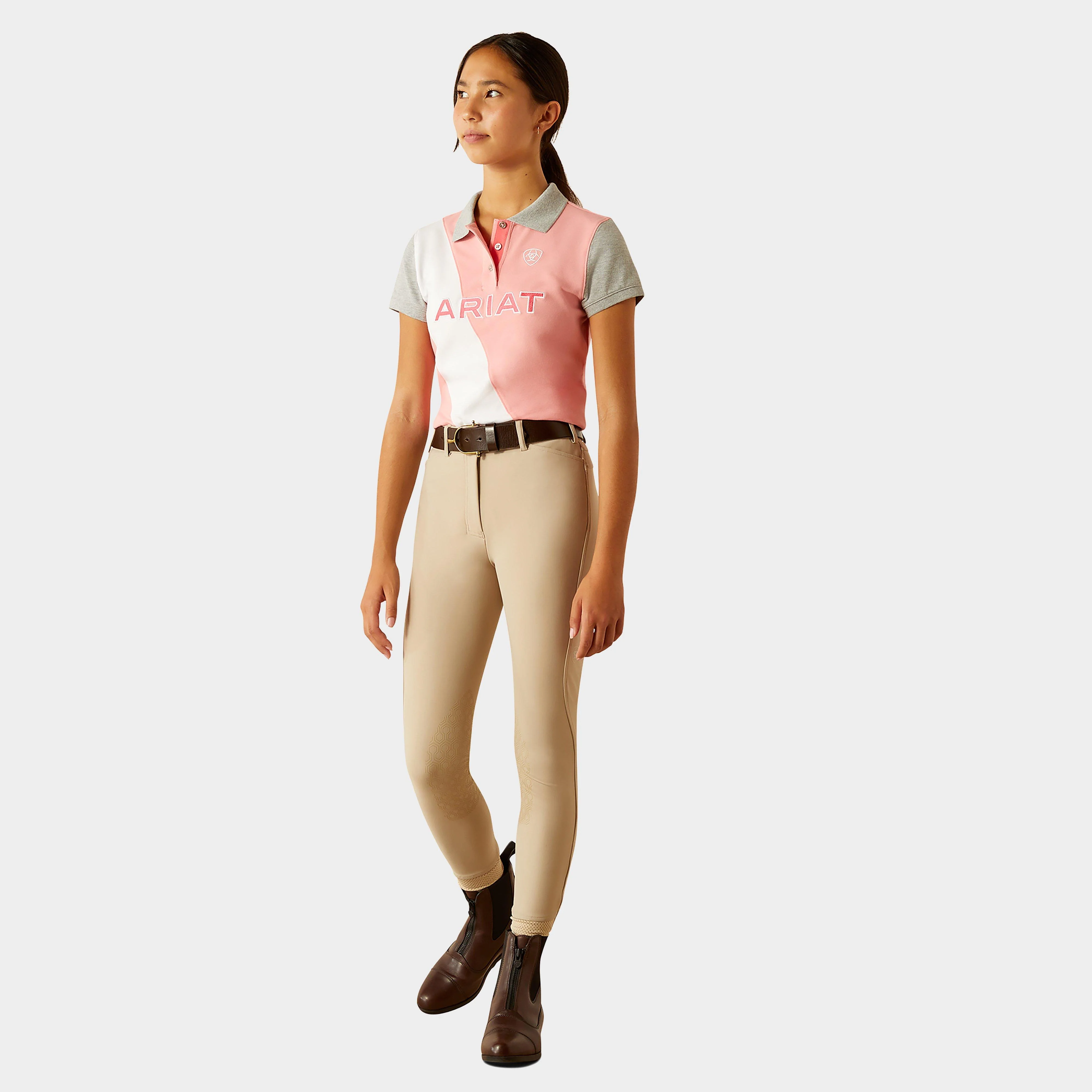 Kids Taryn Short Sleeved Polo Shirt Flamingo Pink - Image 4