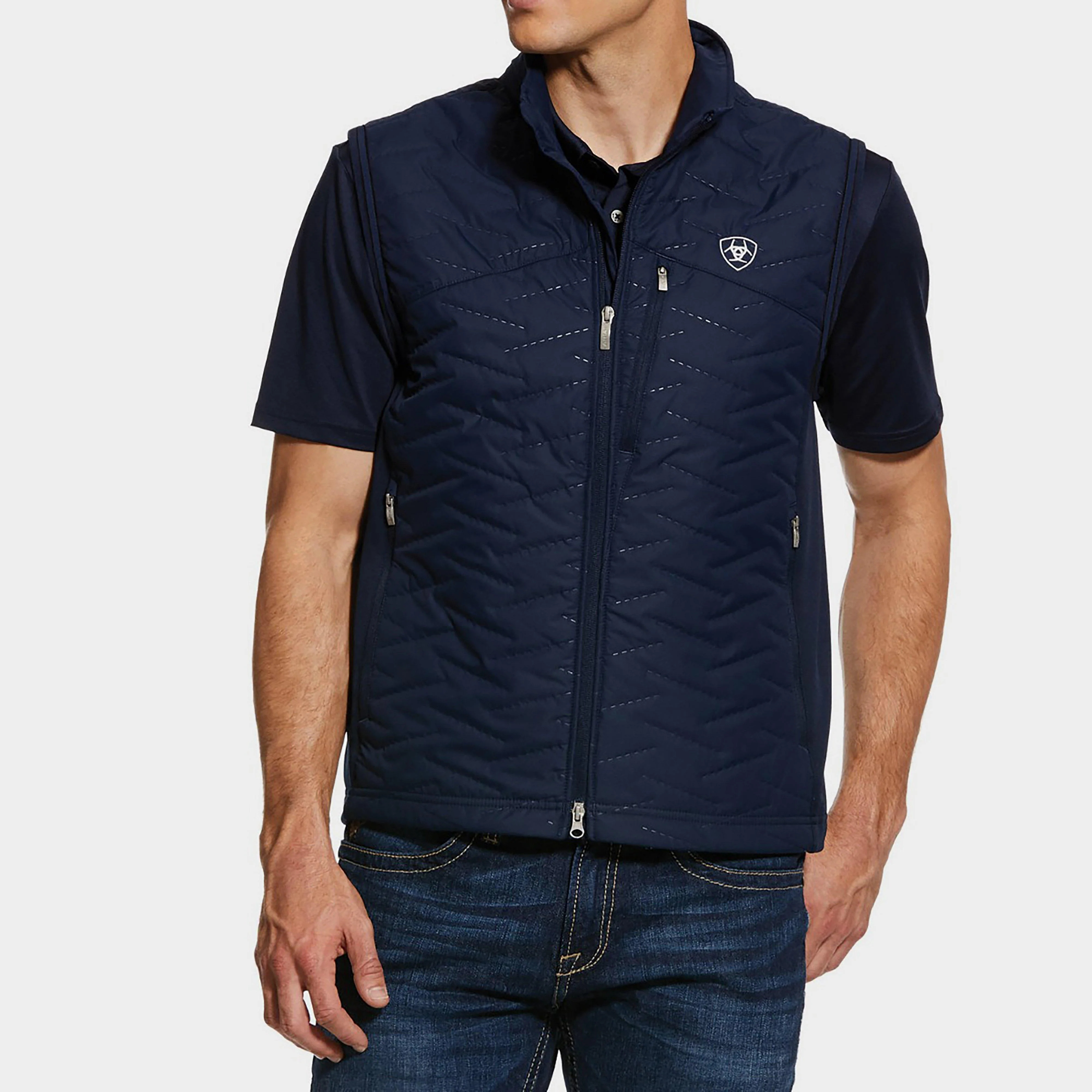 Mens Hybrid Gilet Navy - Image 3
