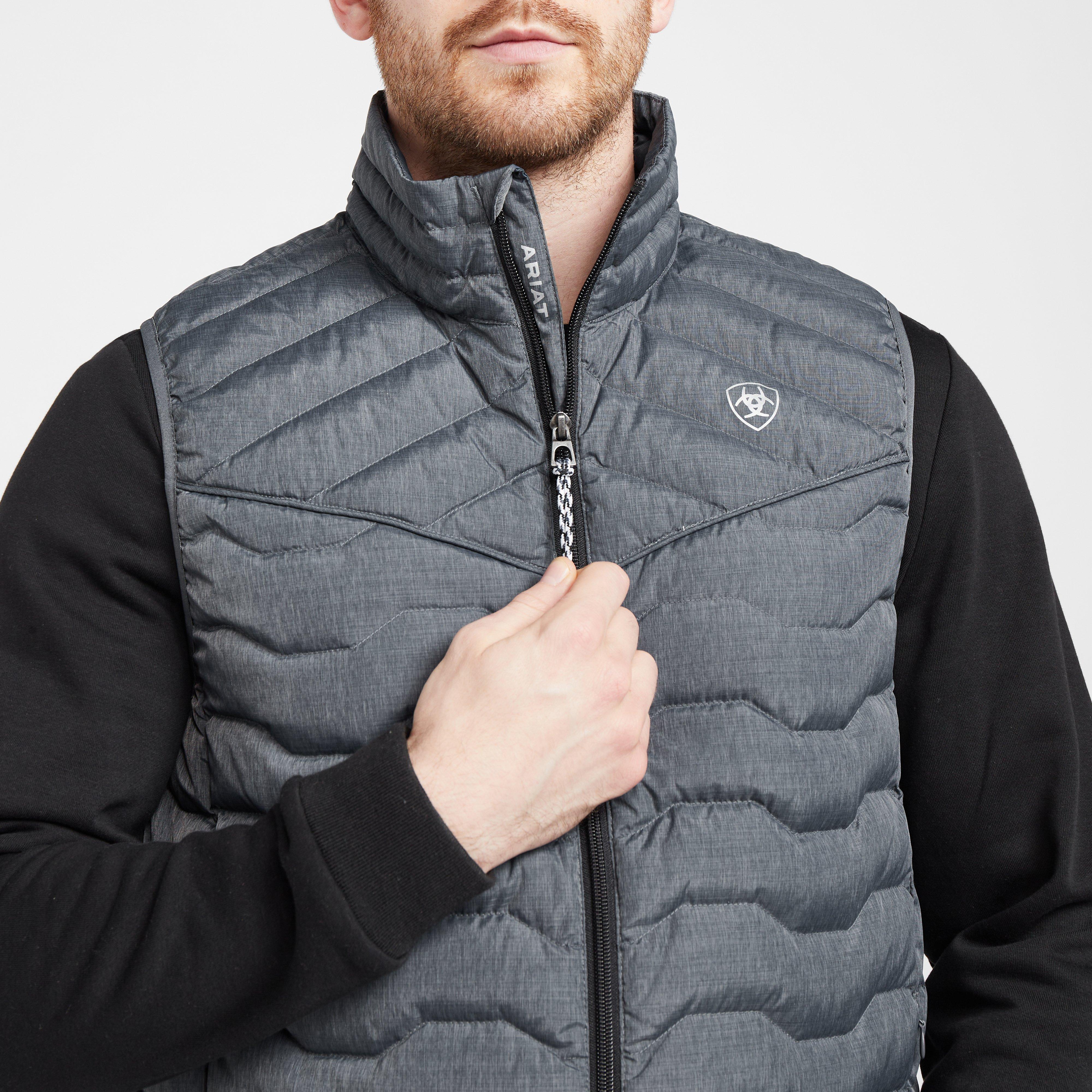 Mens Ideal Down Gilet Charcoal Heather - Image 5