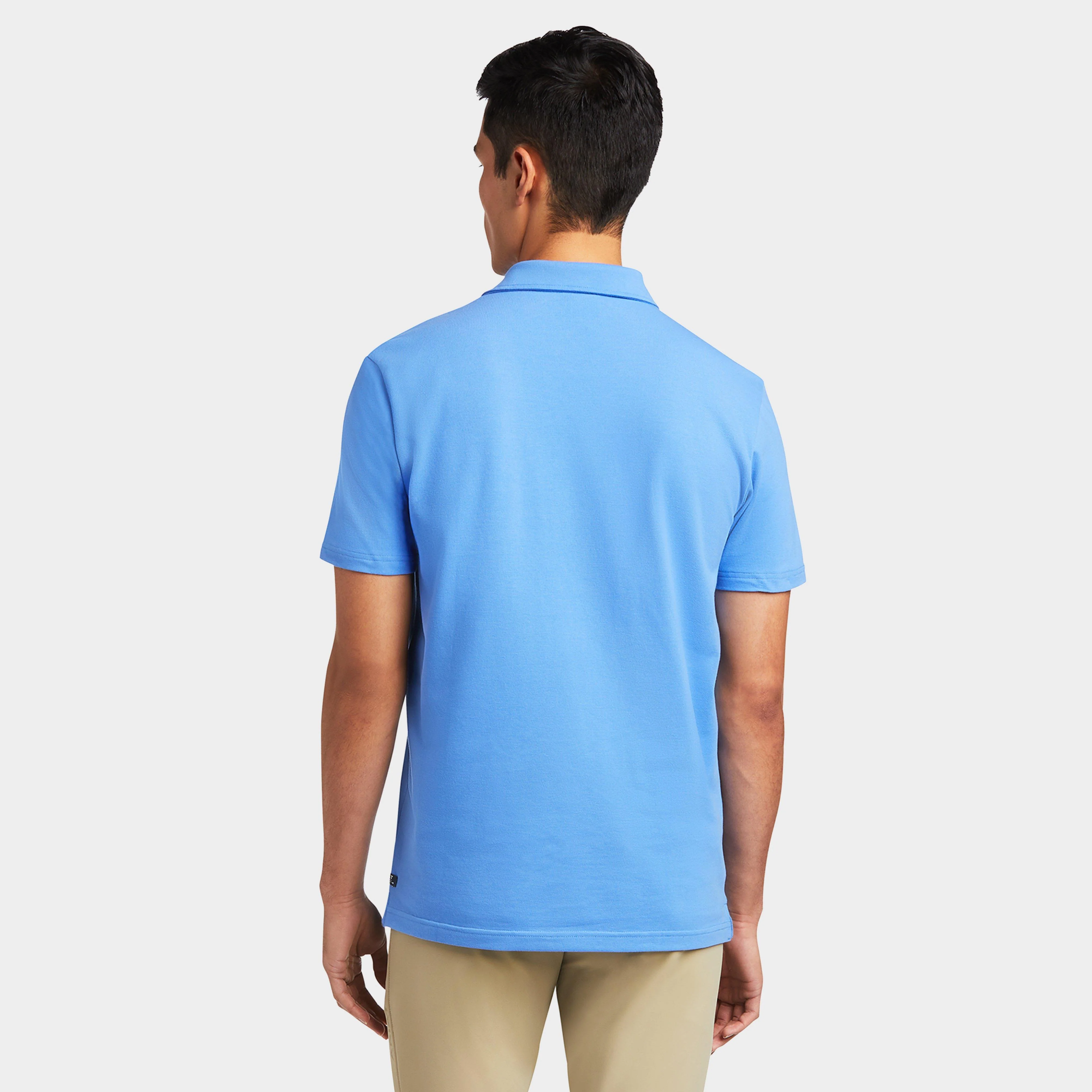Mens Medal Short Sleeved Polo Reykjavik Blue - Image 2