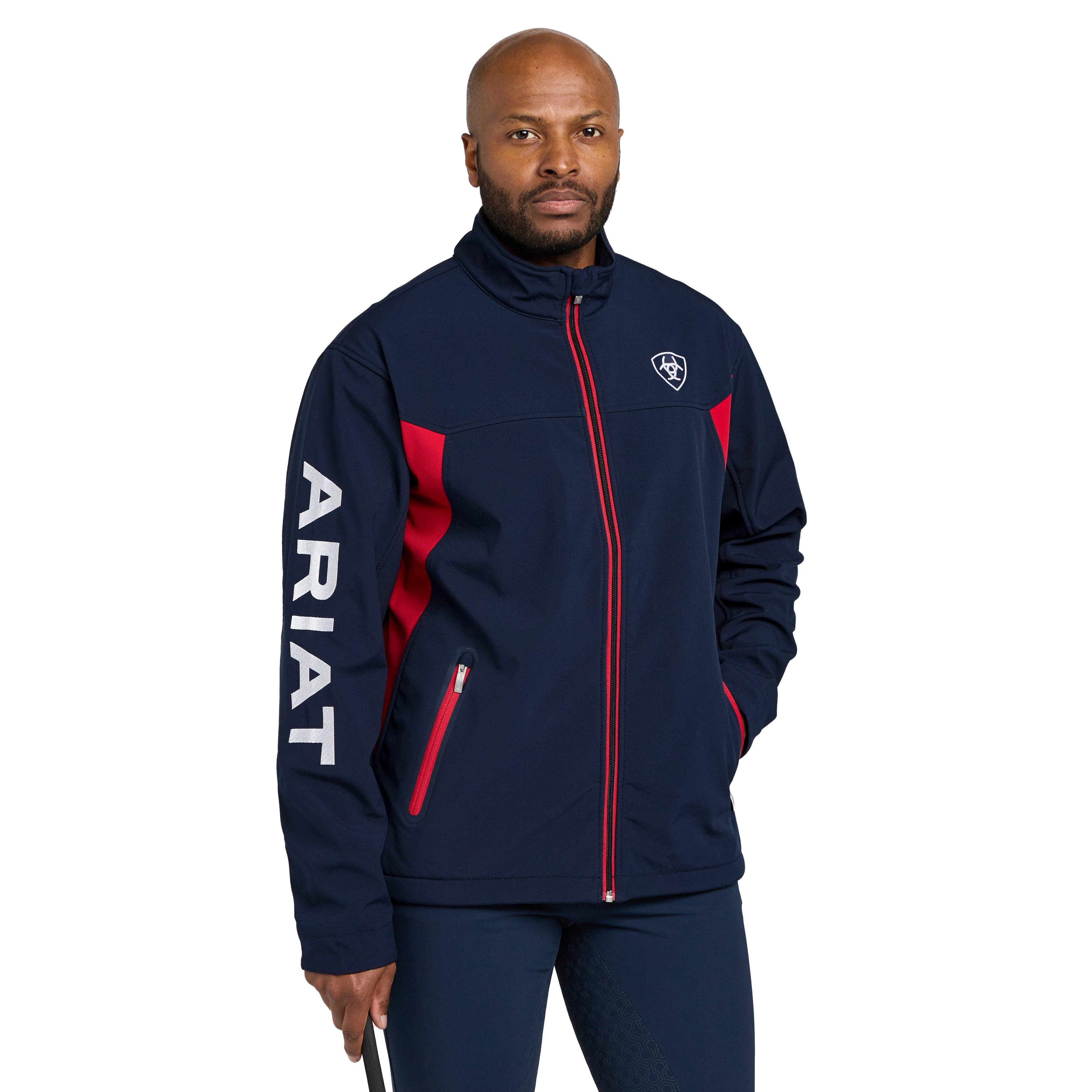 Mens New Team Softshell Jacket Navy - Image 9