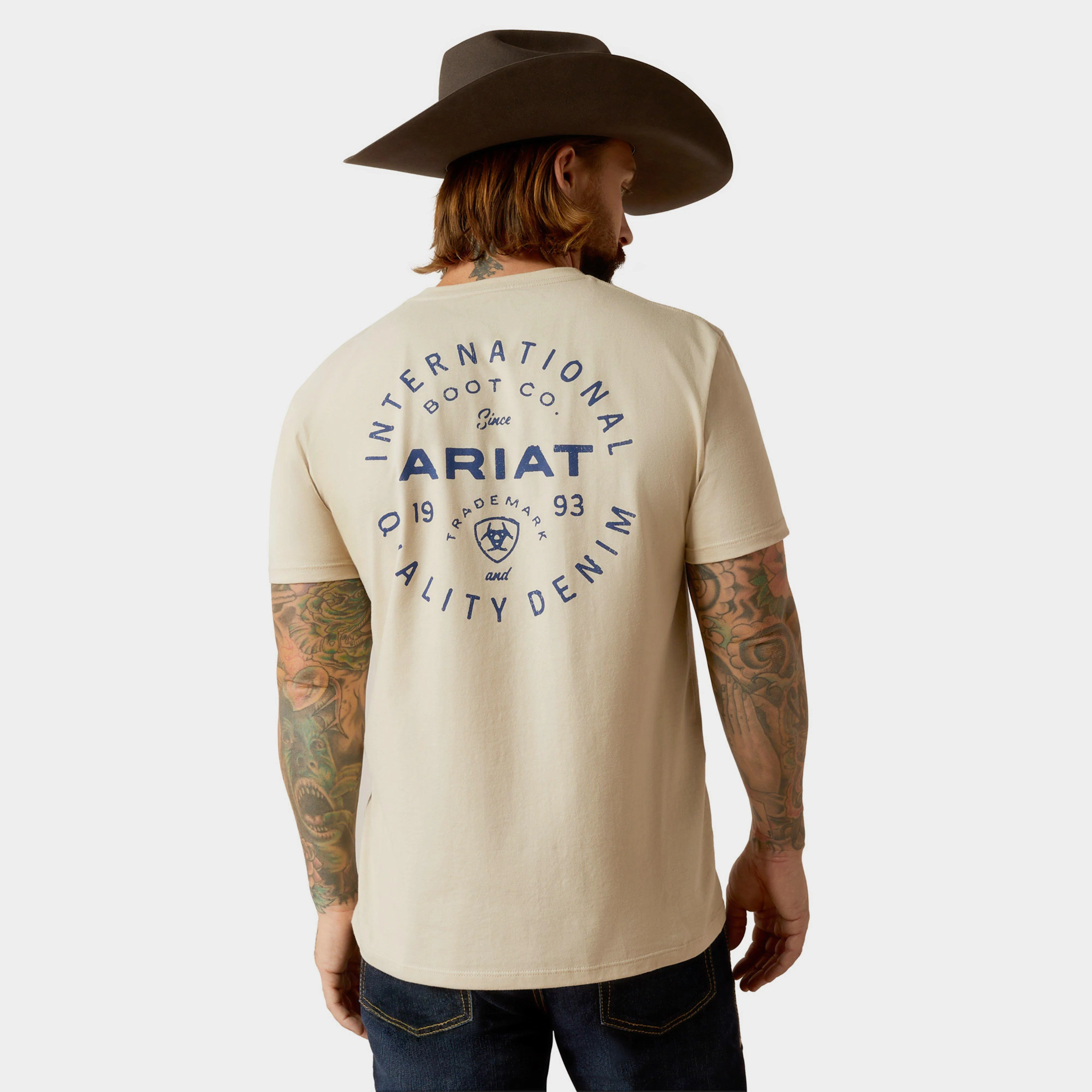 Mens Stamped Seal T-Shirt Natural - Image 2