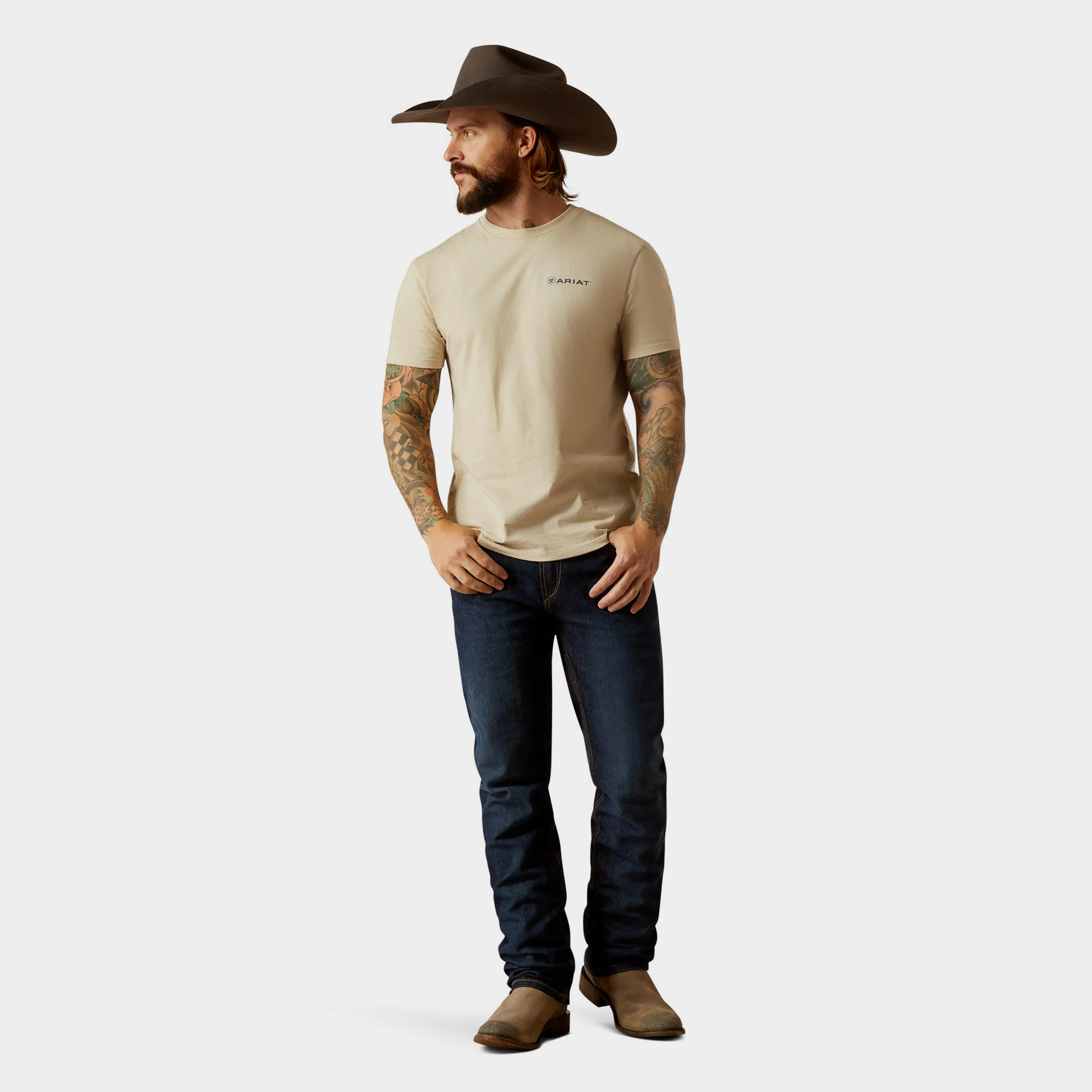 Mens Stamped Seal T-Shirt Natural - Image 5