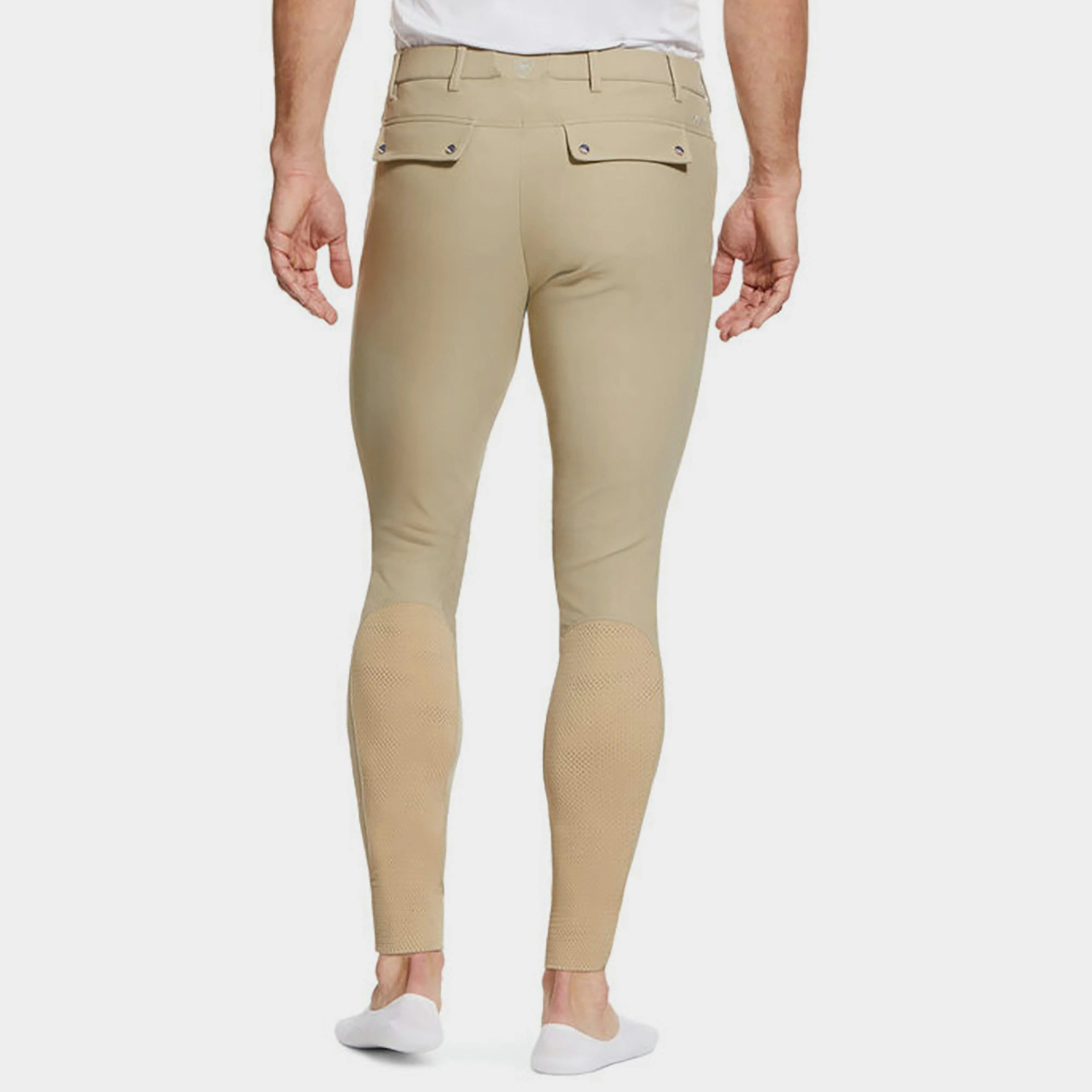Men’s Tri Factor Grip Knee Patch Breech Tan - Image 2