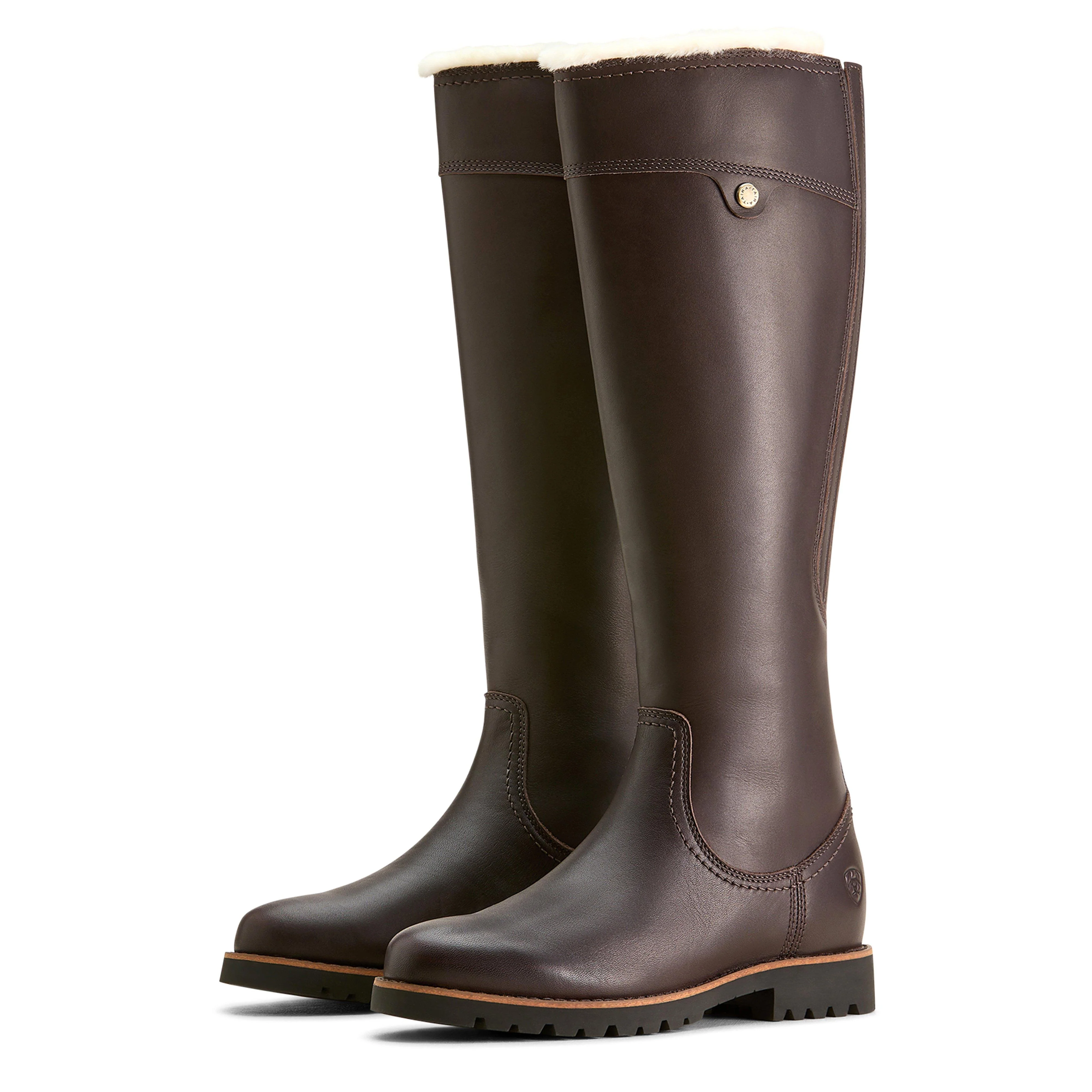 Womens Arlington Sherpa Waterproof Boots Espresso - Image 8