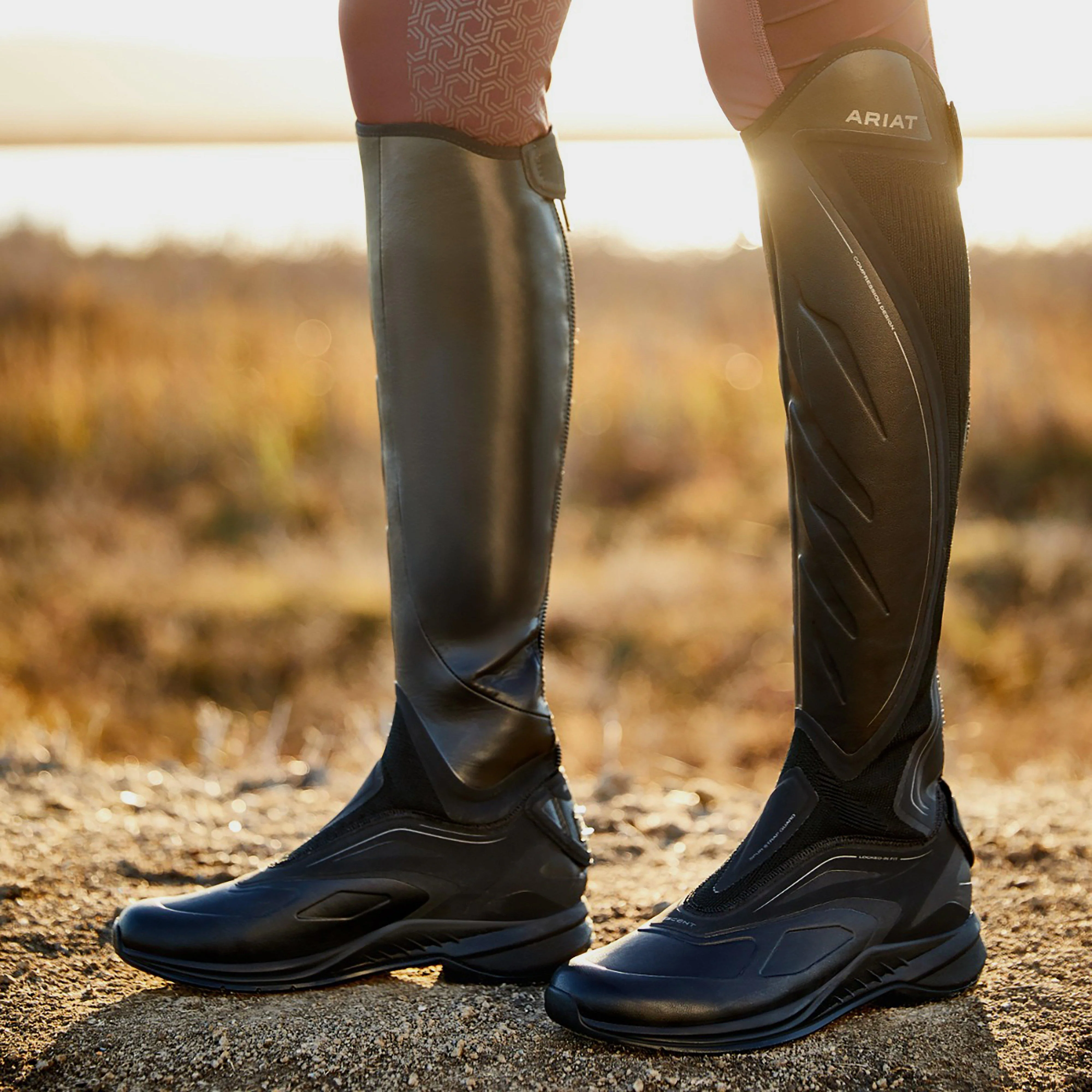 Womens Ascent Long Boots Black - Image 9