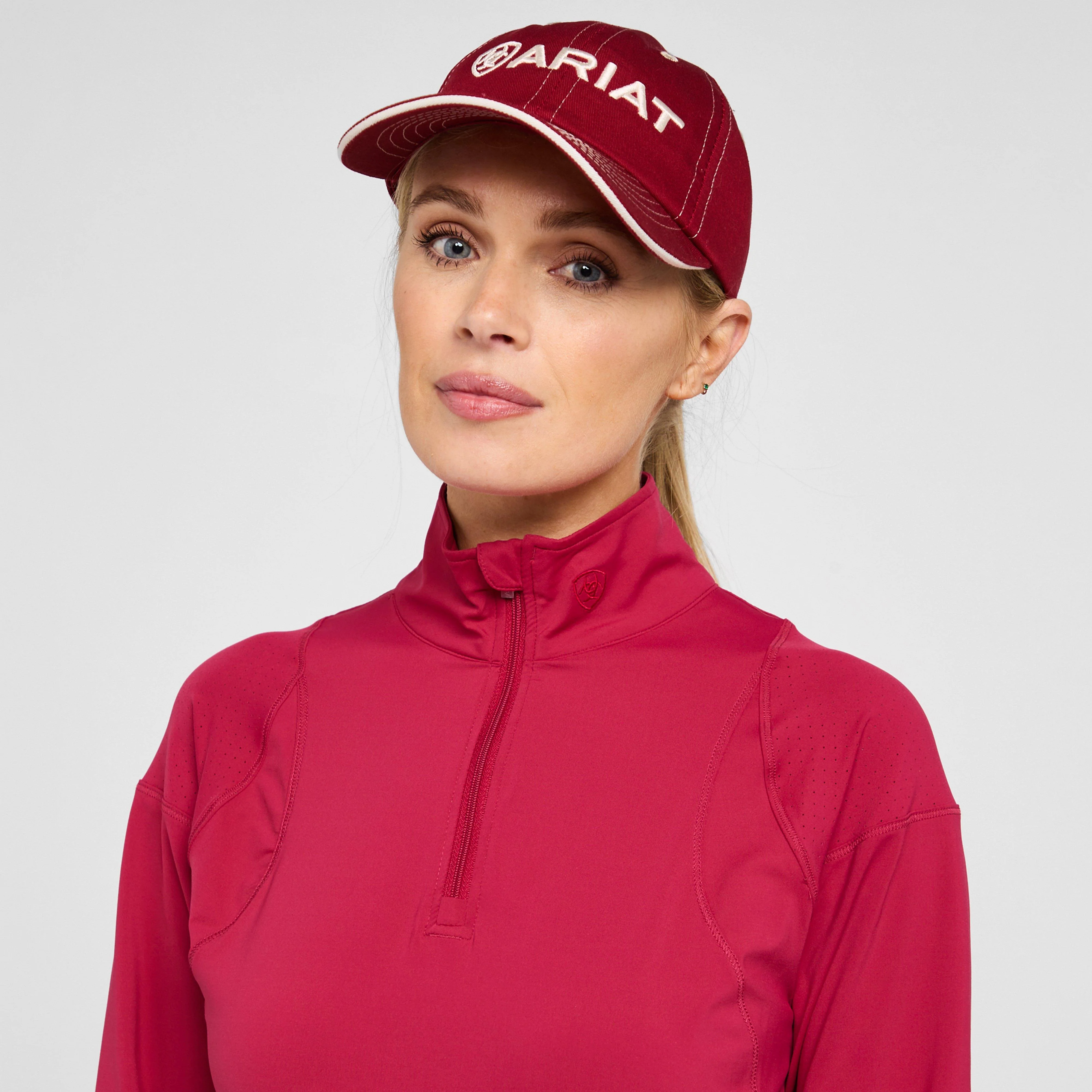 Womens Auburn 1/4 Zip Baselayer Red Bud - Image 4