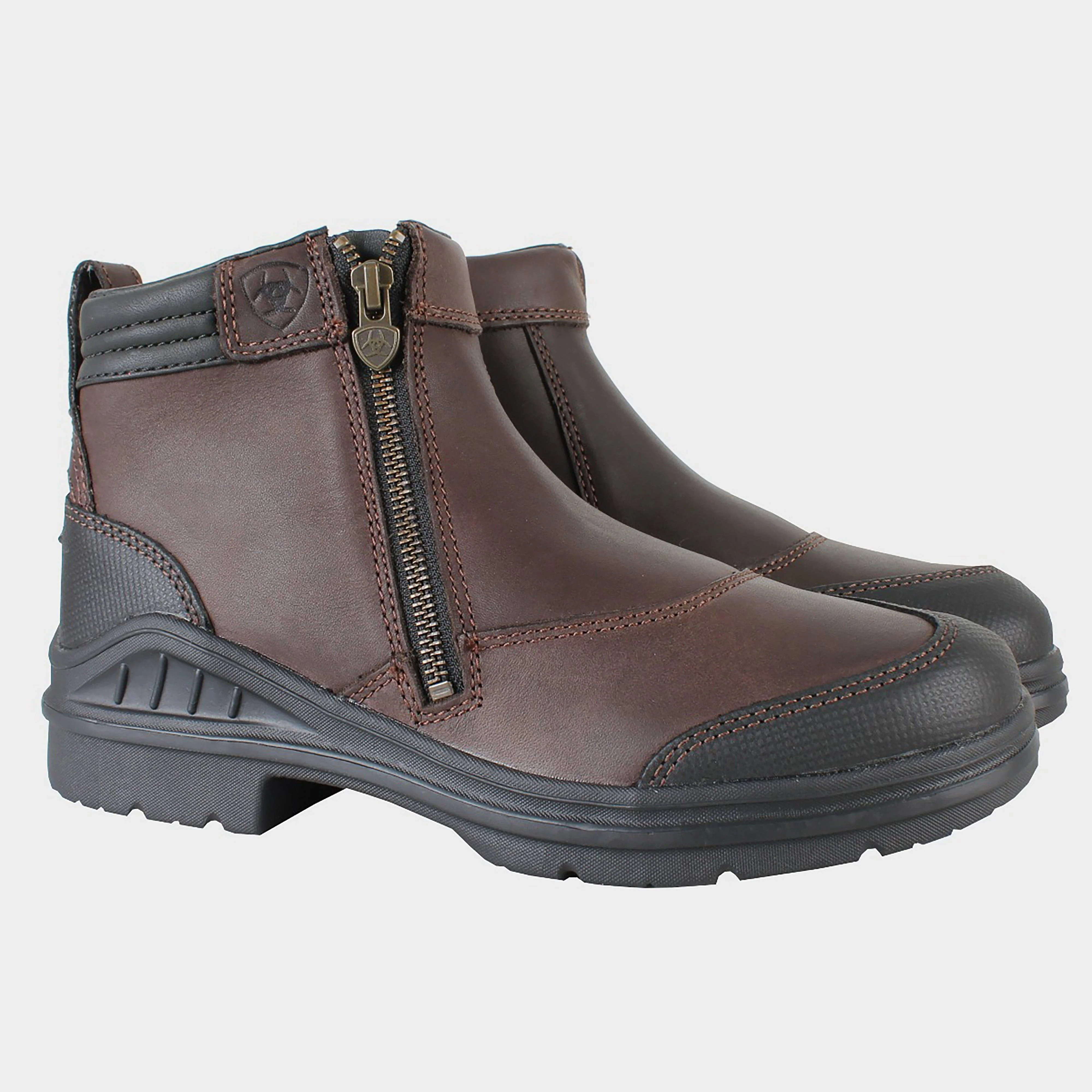 Womens Barnyard Side Zip Riding Boots Dark Brown