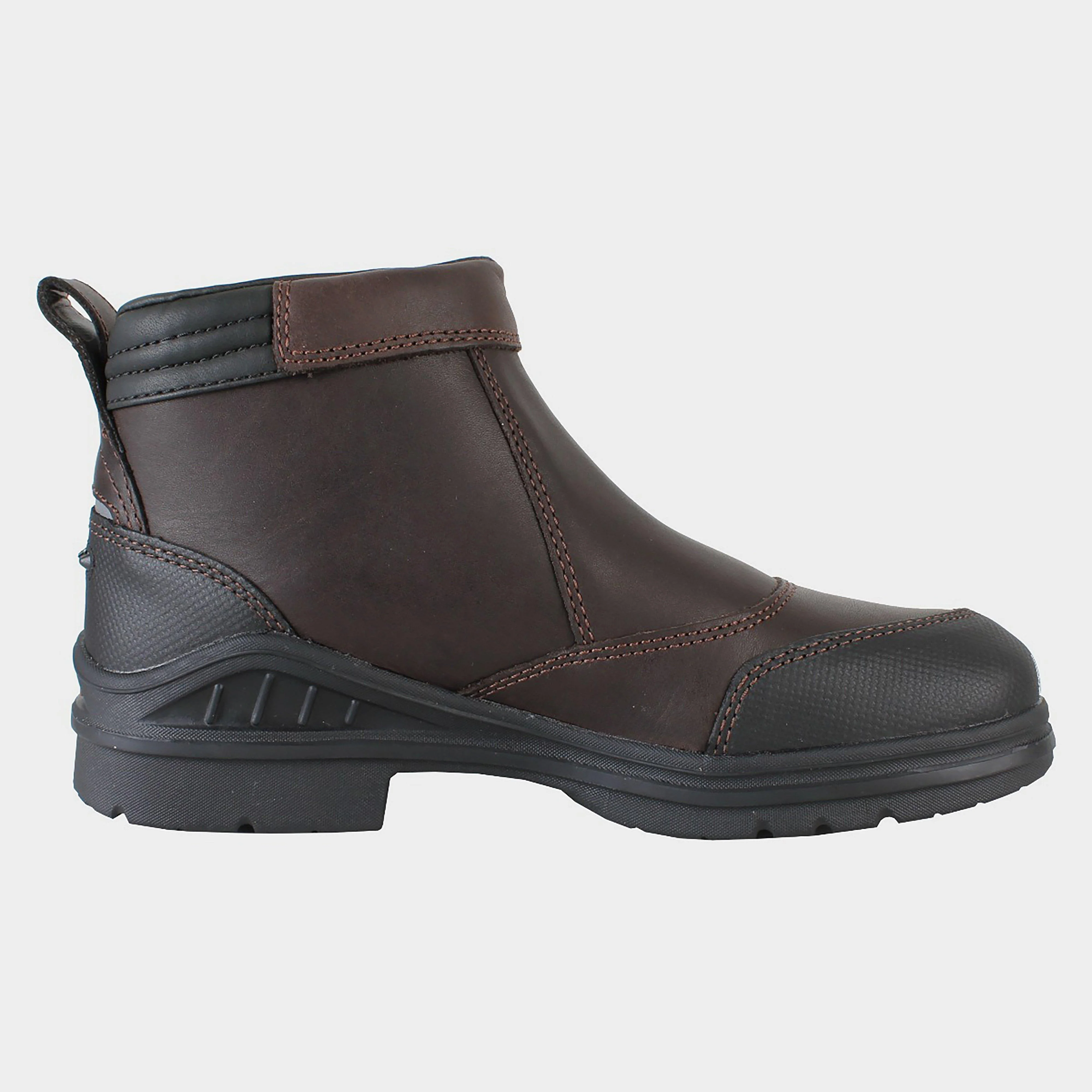 Womens Barnyard Side Zip Riding Boots Dark Brown - Image 4
