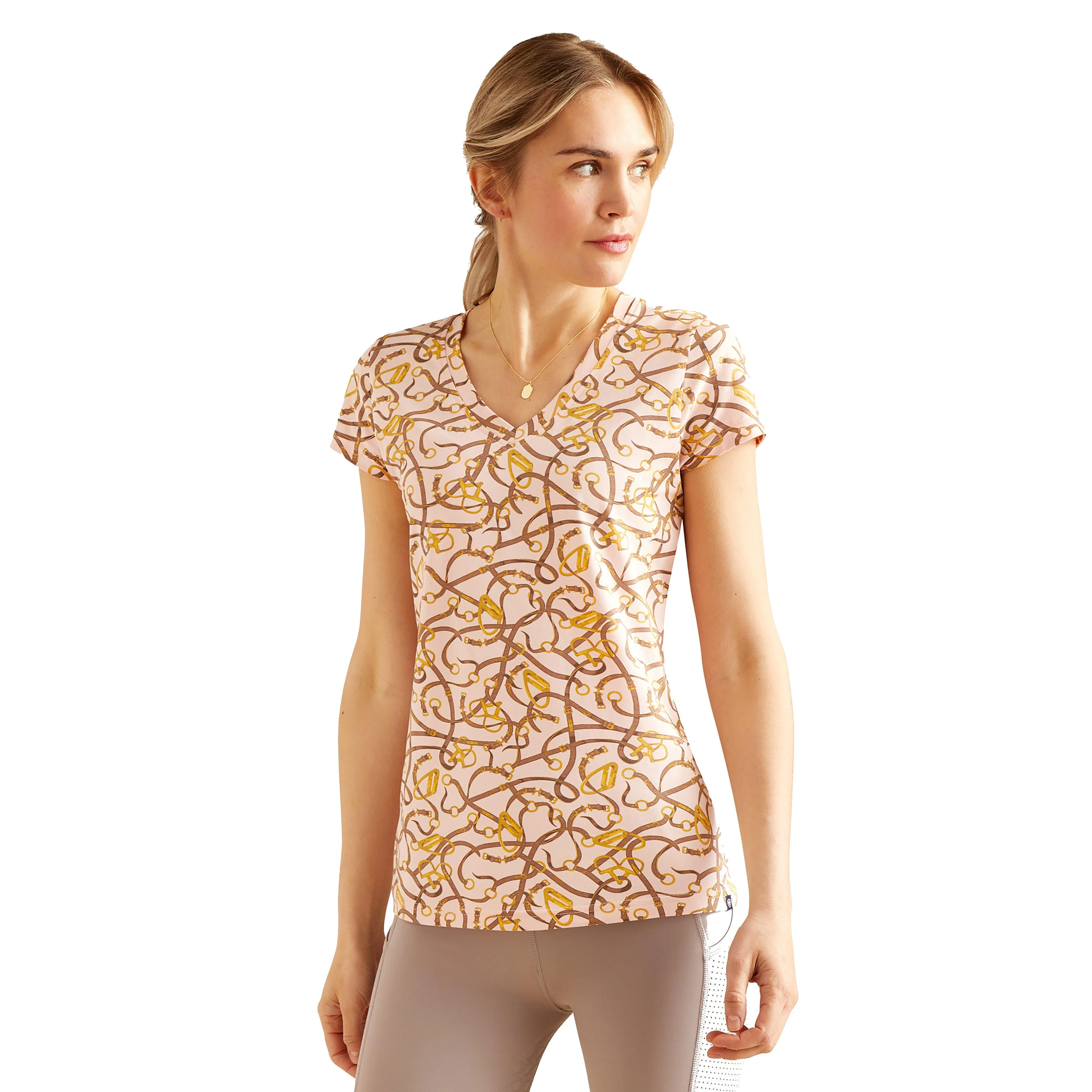 Womens Bridle T-Shirt Blushing Rose - Image 5