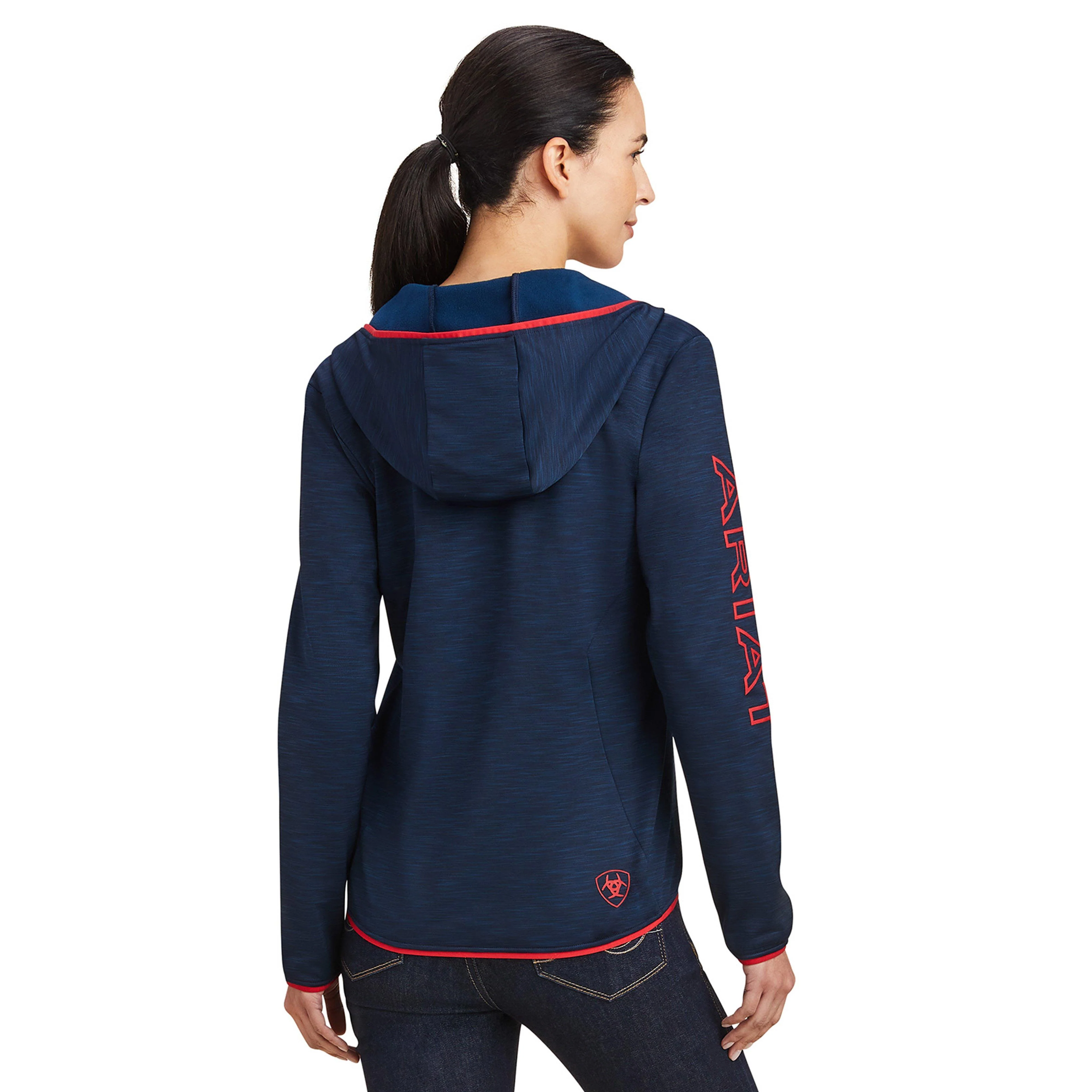 Womens Byron Full Zip Hoodie Navy Team - Image 2