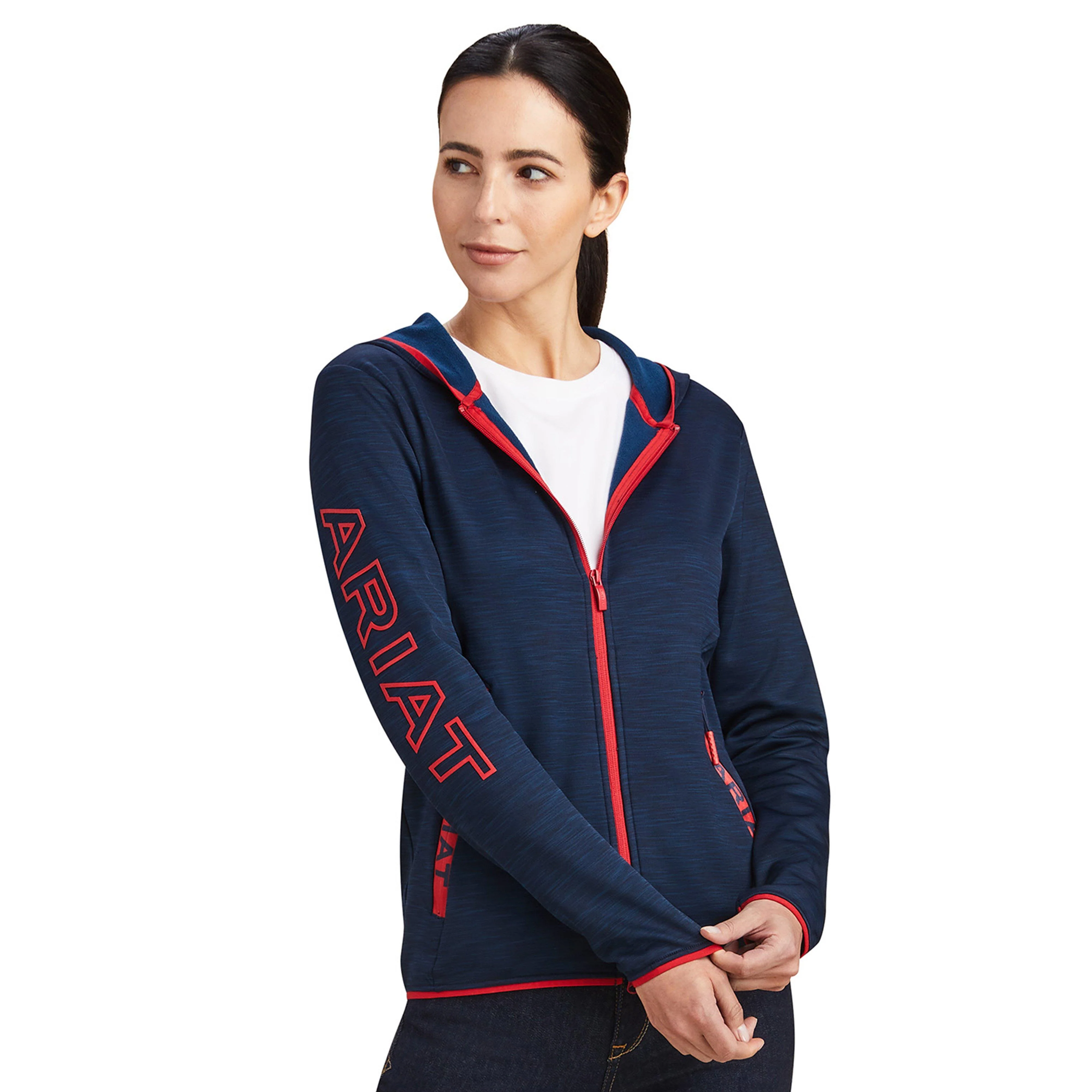 Womens Byron Full Zip Hoodie Navy Team - Image 5