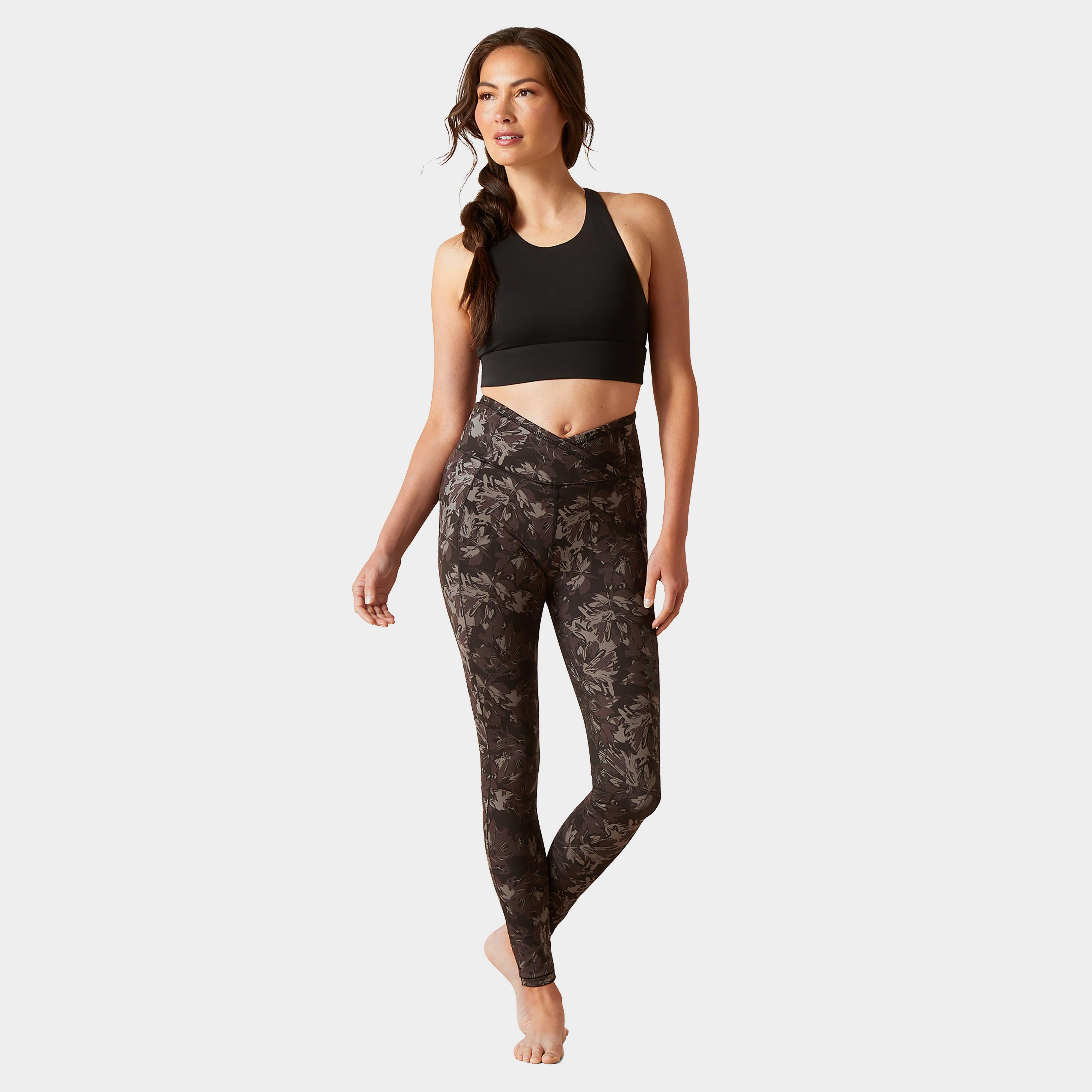 Womens Eos Etch Half Grip Tights Exploded Black Floral - Image 6