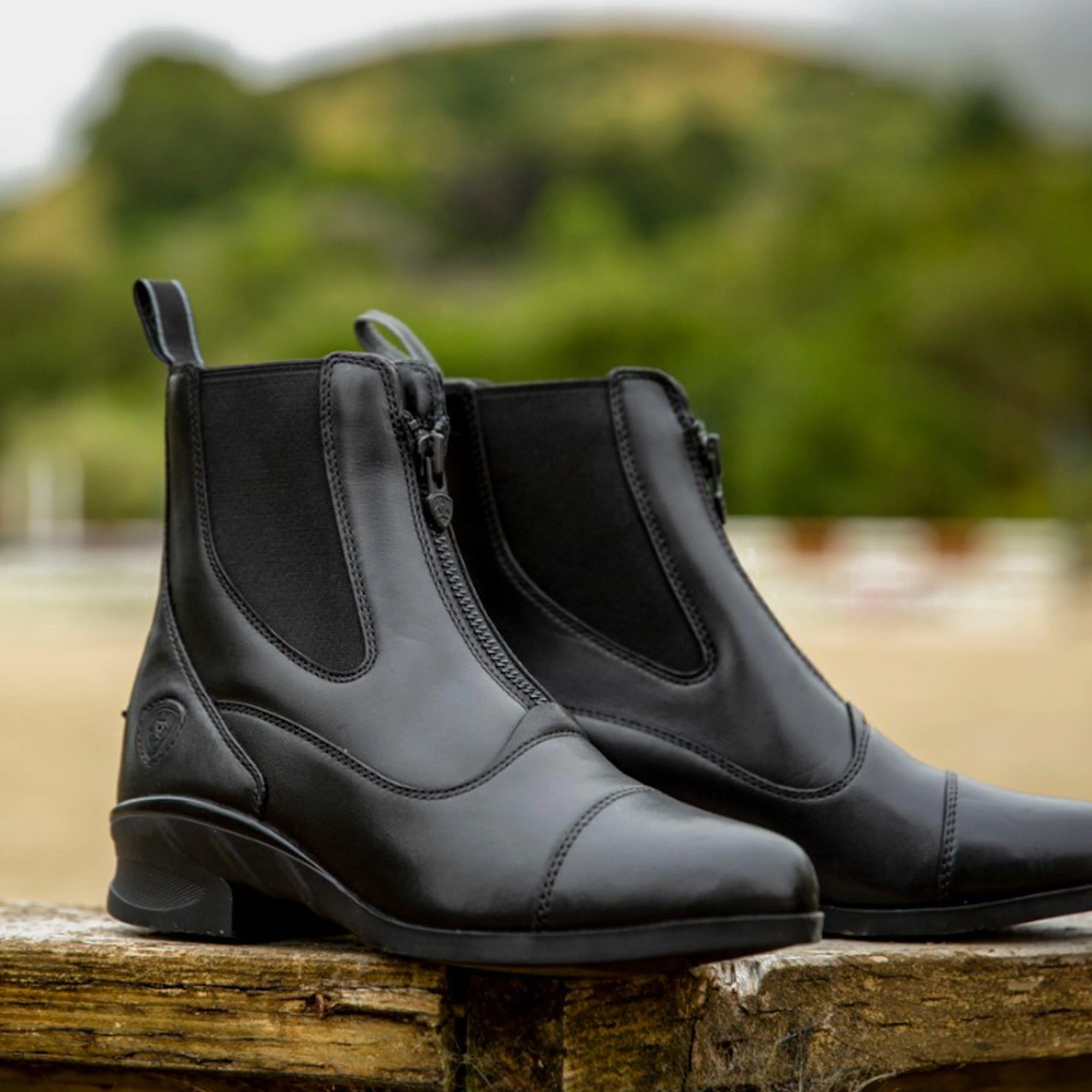 Womens Heritage Zip Paddock Boots Black - Image 8