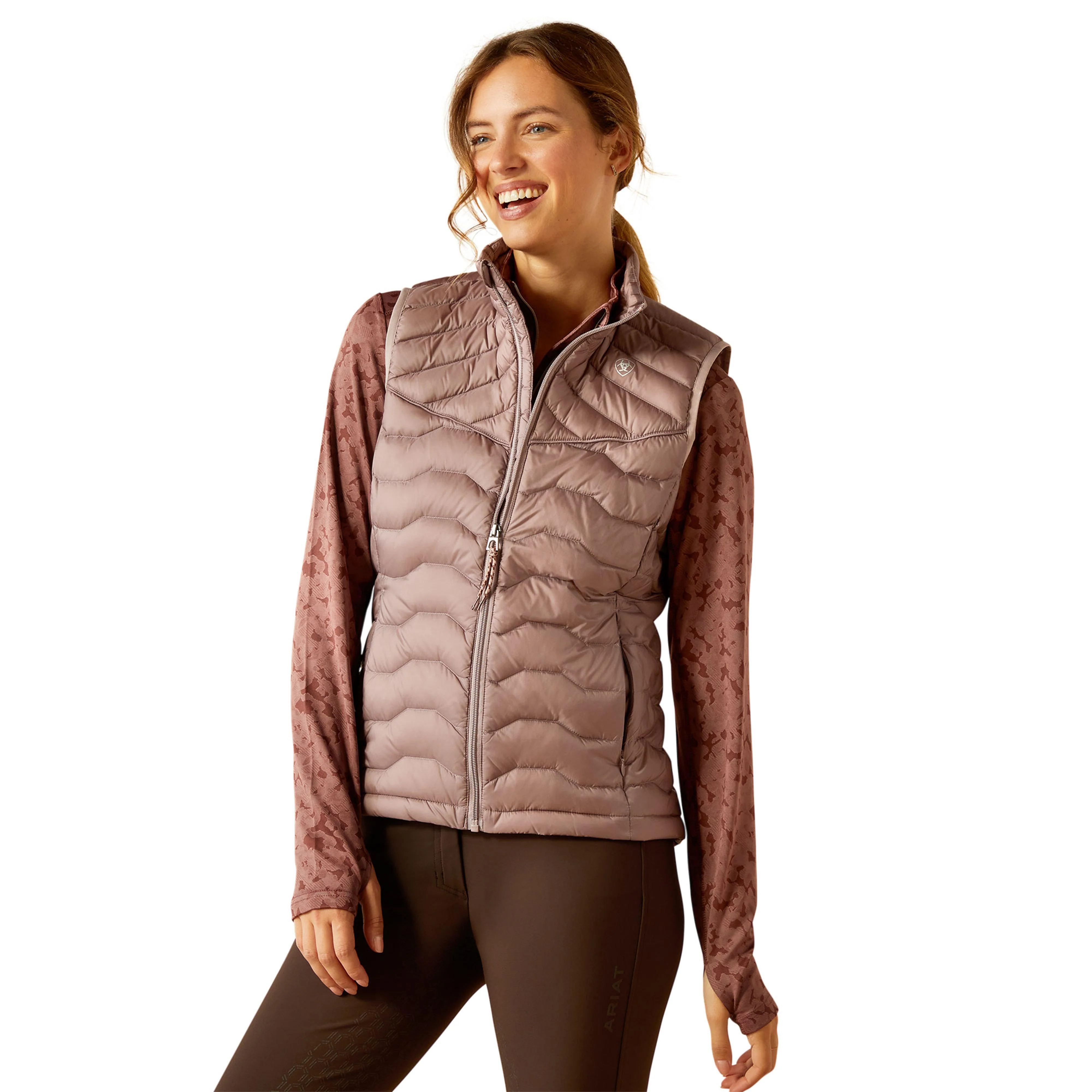 Womens Ideal Down Gilet Purple Dove - Image 6