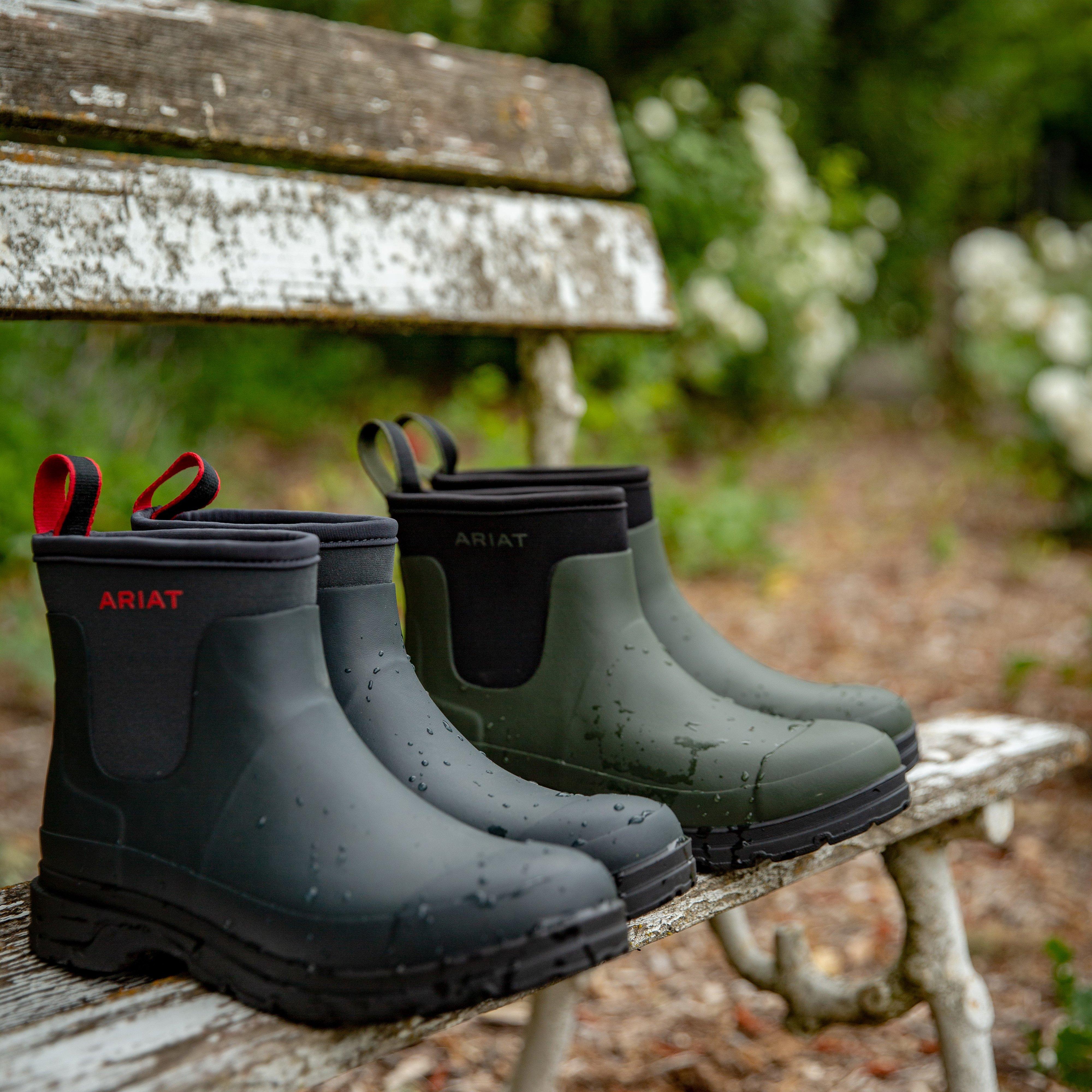 Womens Kelmarsh Shortie Rubber Boot Dark Olive - Image 7