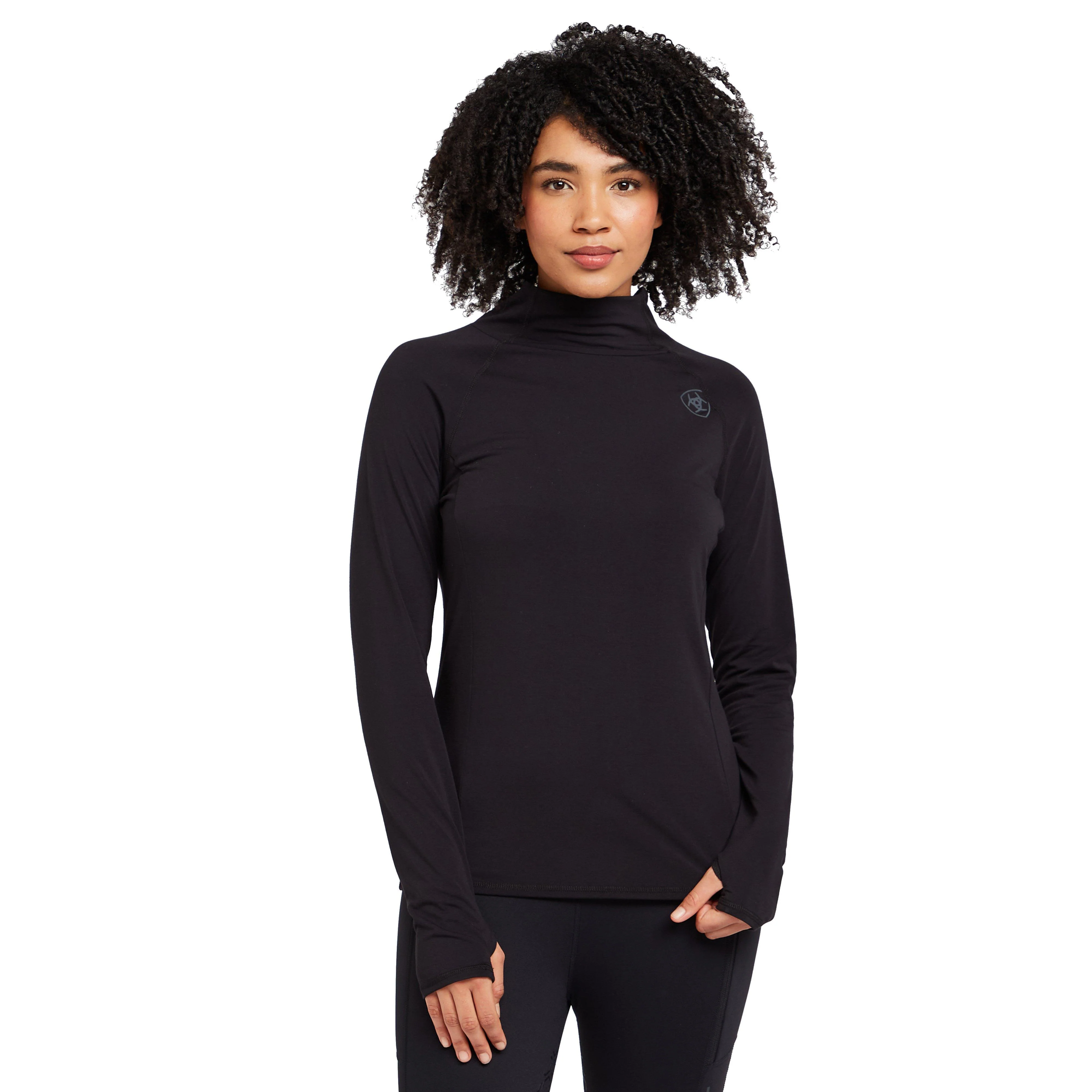 Womens Long Sleeved Venture Base Layer Black - Image 7