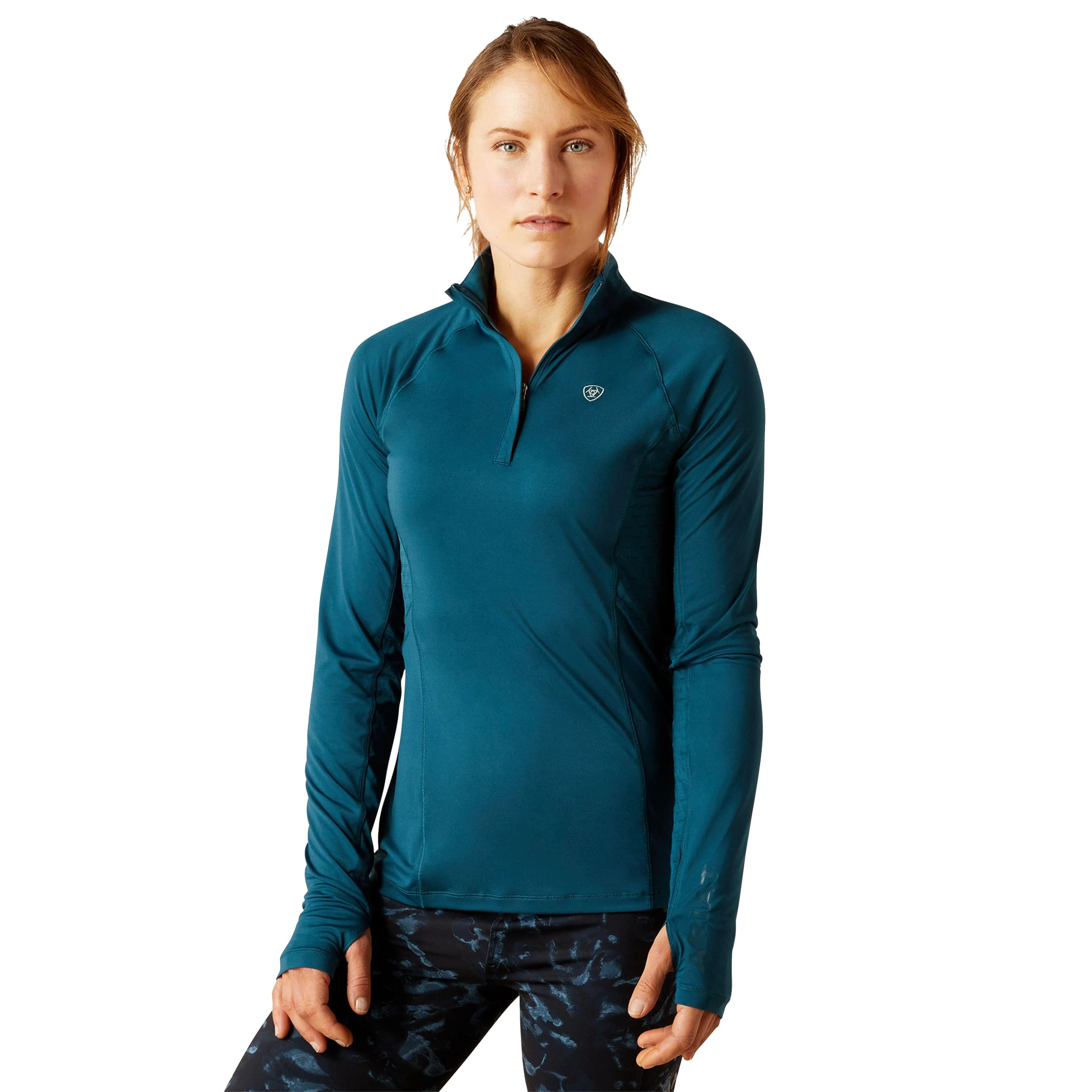 Womens Lowell 2.0 1/4 Zip Base Layer Reflecting Pond - Image 5