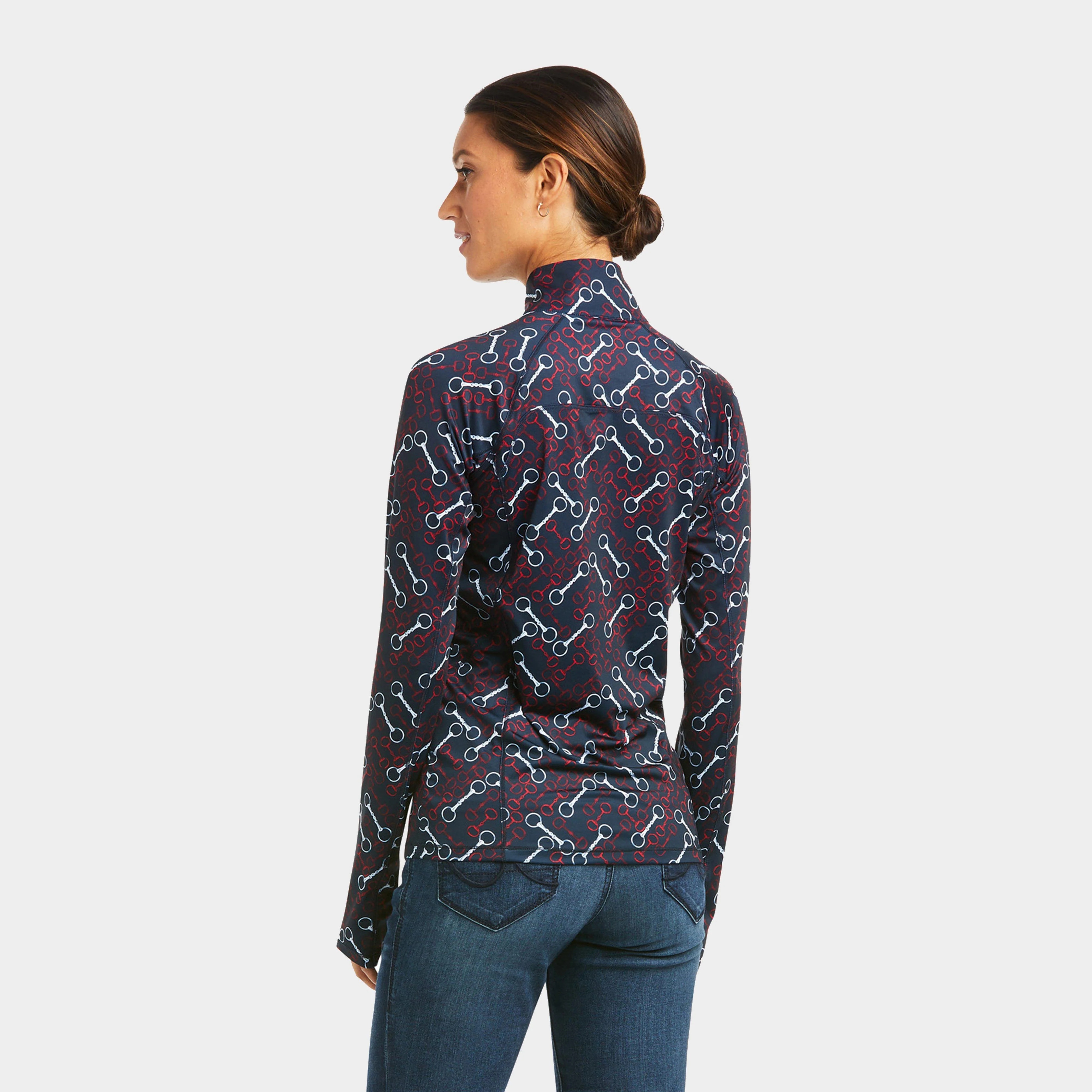 Womens Lowell 2.0 1/4 Zip Base Layer Team Print - Image 2