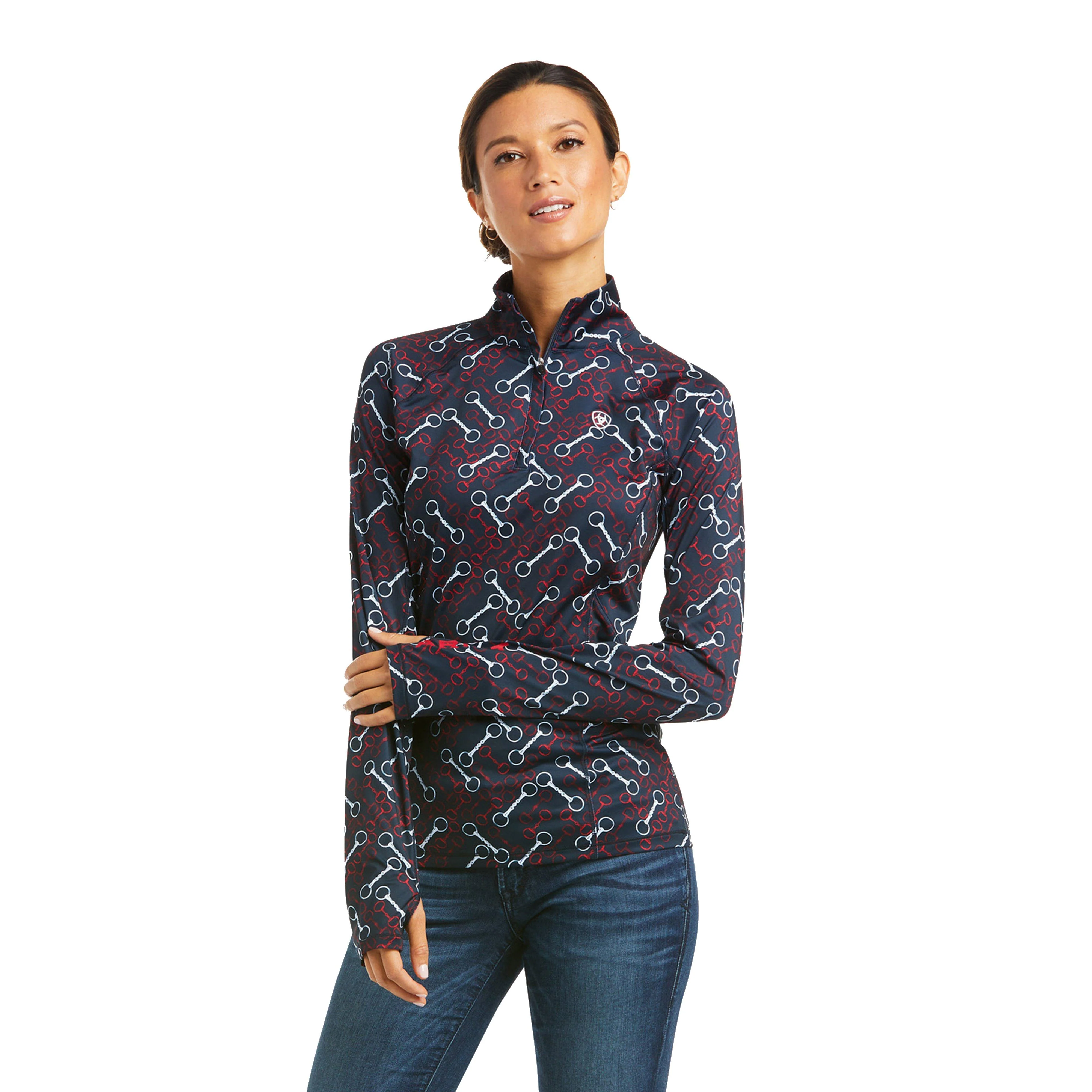 Womens Lowell 2.0 1/4 Zip Base Layer Team Print - Image 4