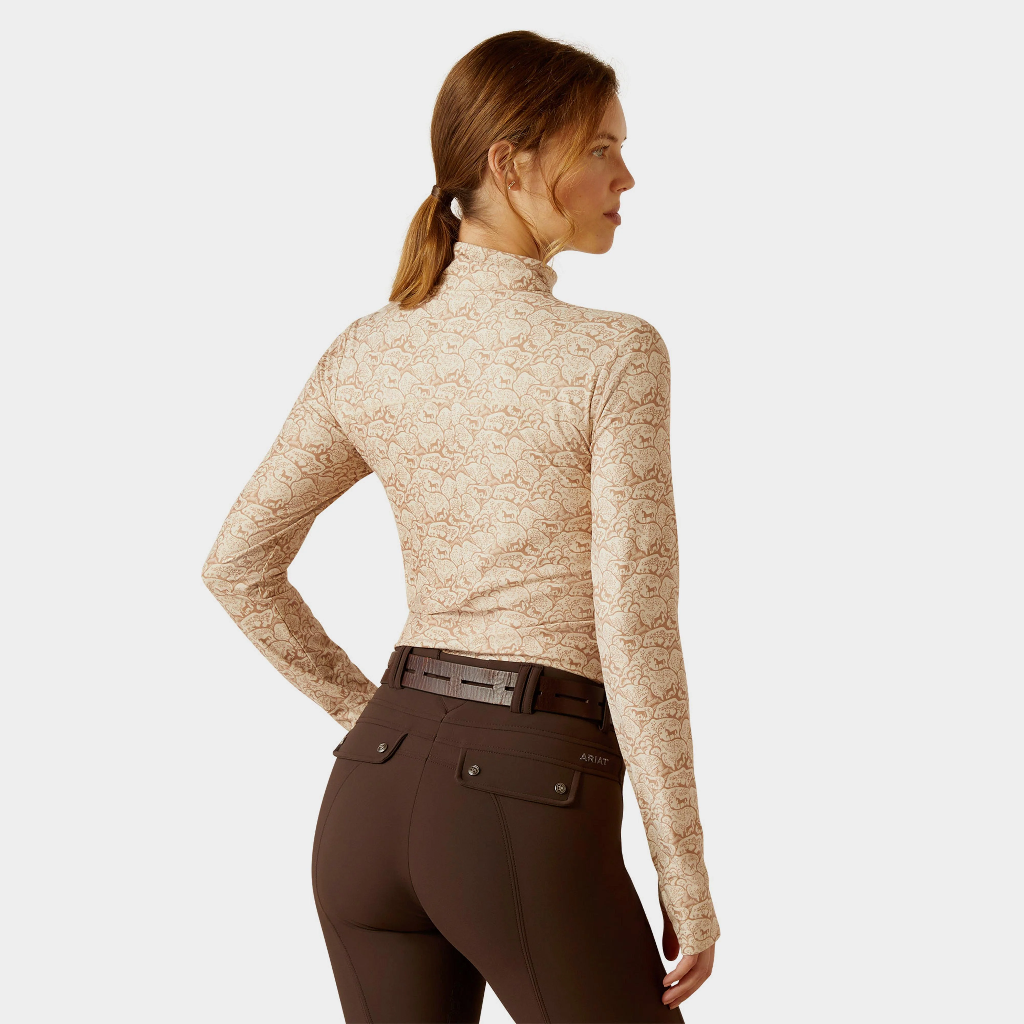 Womens Lowell 3.0 1/4 Zip Base Layer Land Of Horses - Image 2