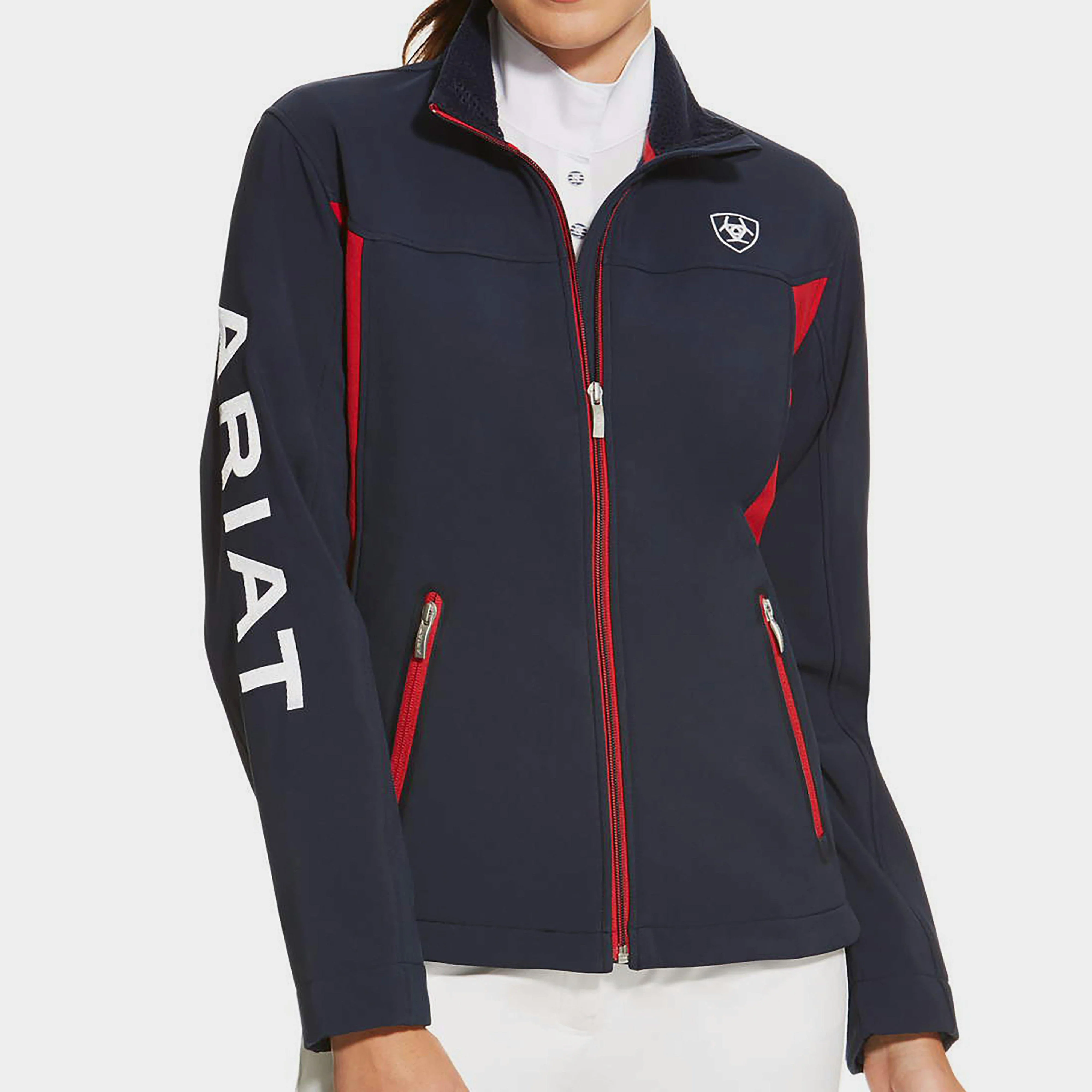 Womens New Team Softshell Jacket Navy - Image 3