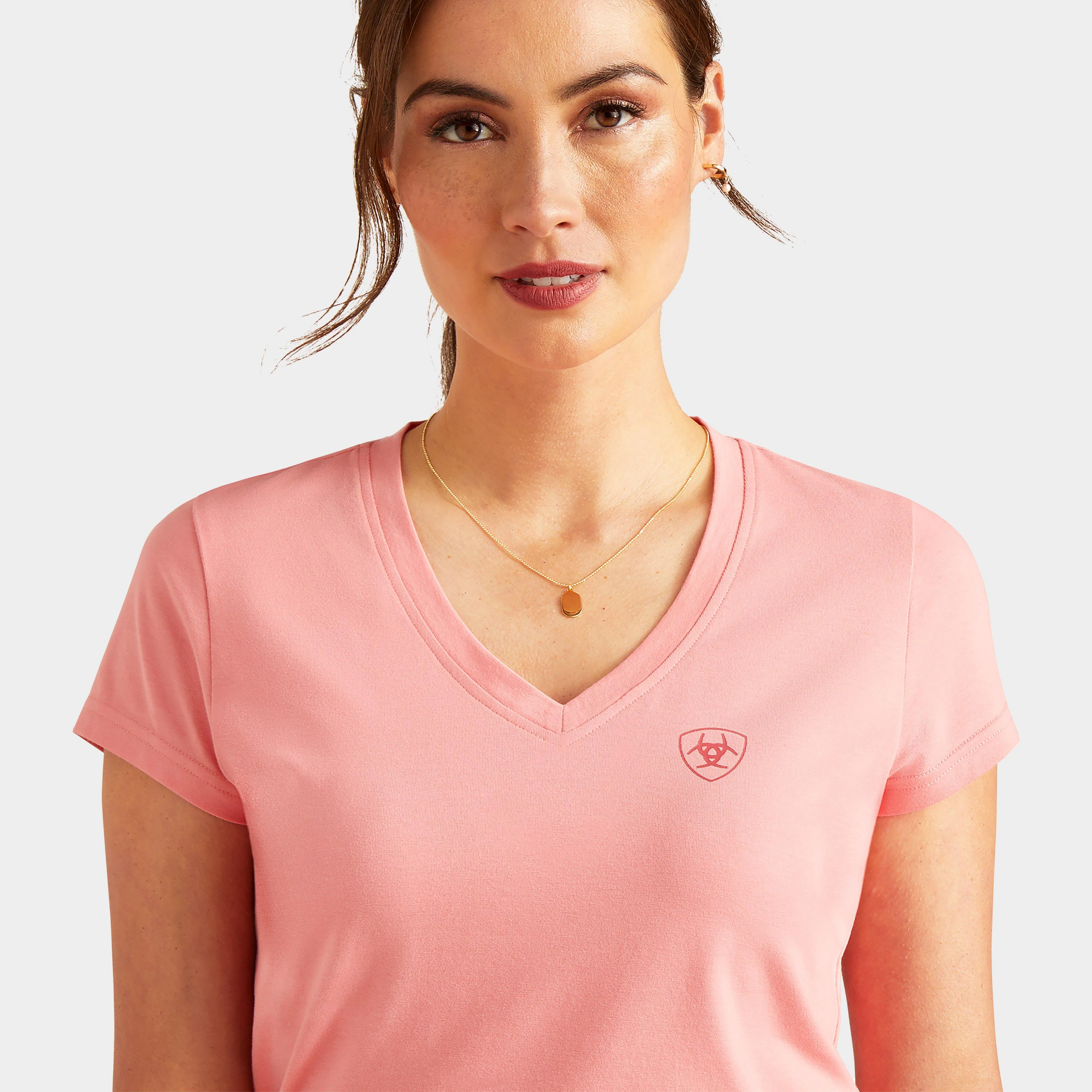 Womens Petal Font T-Shirt Flamingo Pulme - Image 3