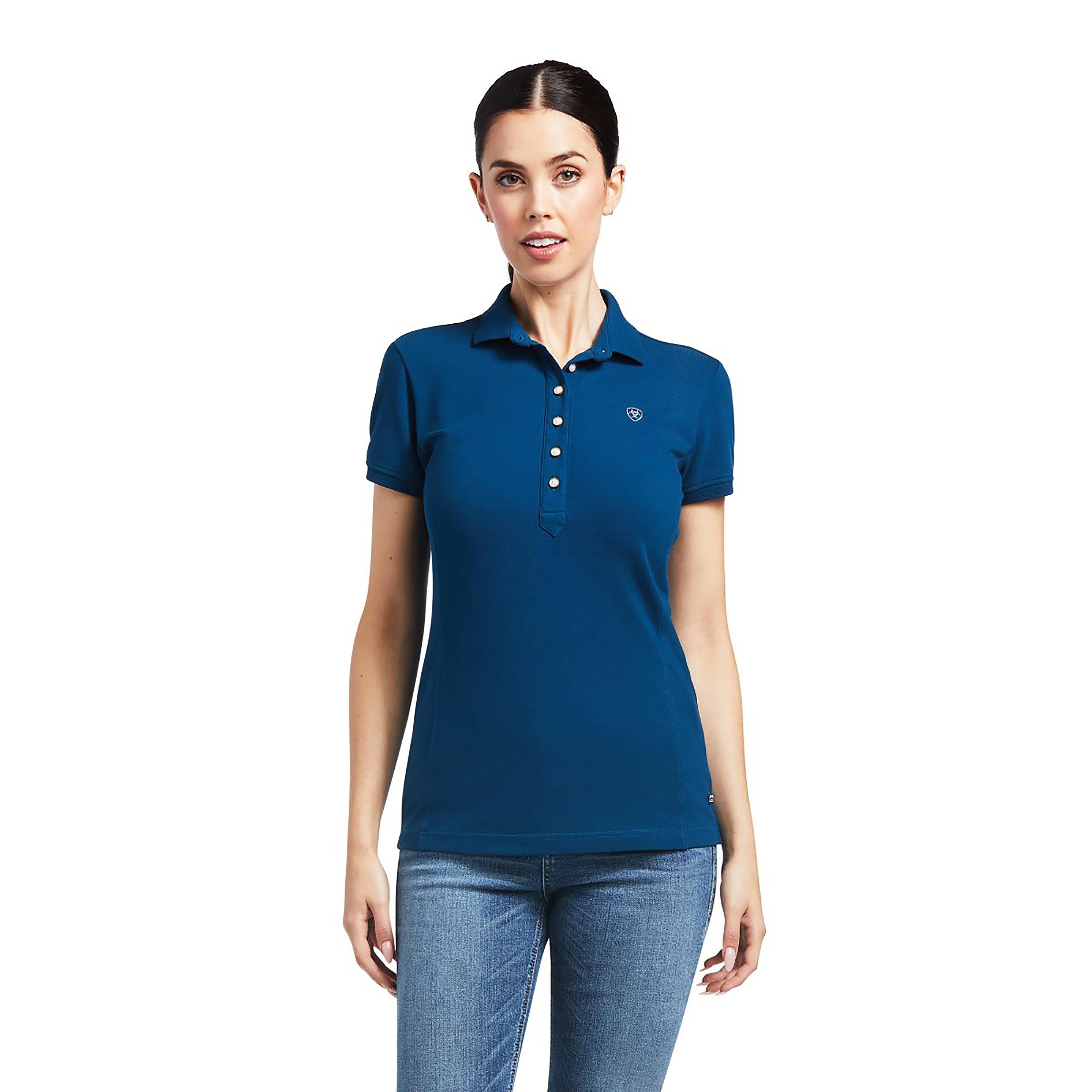 Womens Prix 2.0 Short Sleeved Polo Shirt Blue Opal - Image 5