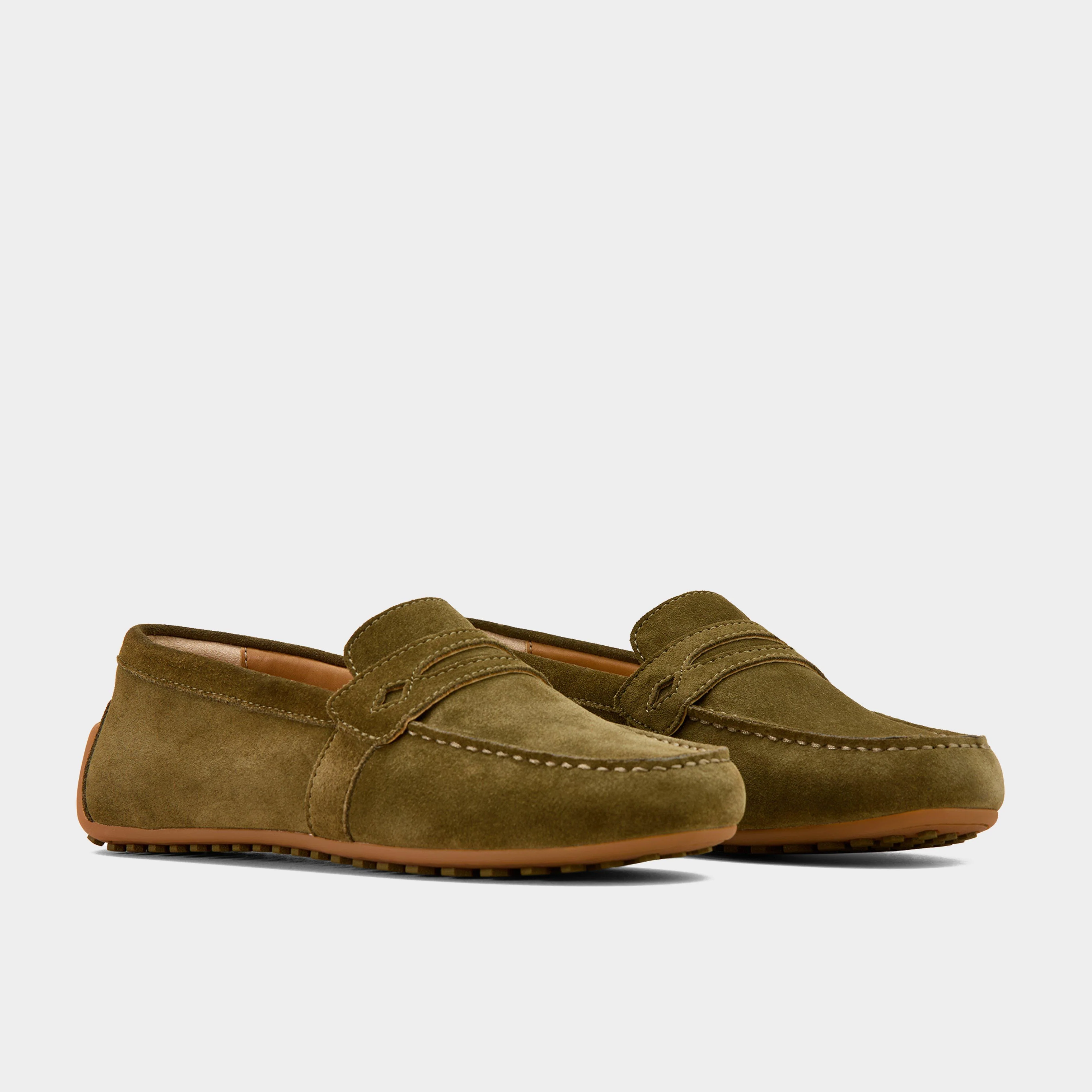Womens Selene Driving Moc Dark Olive - Image 3