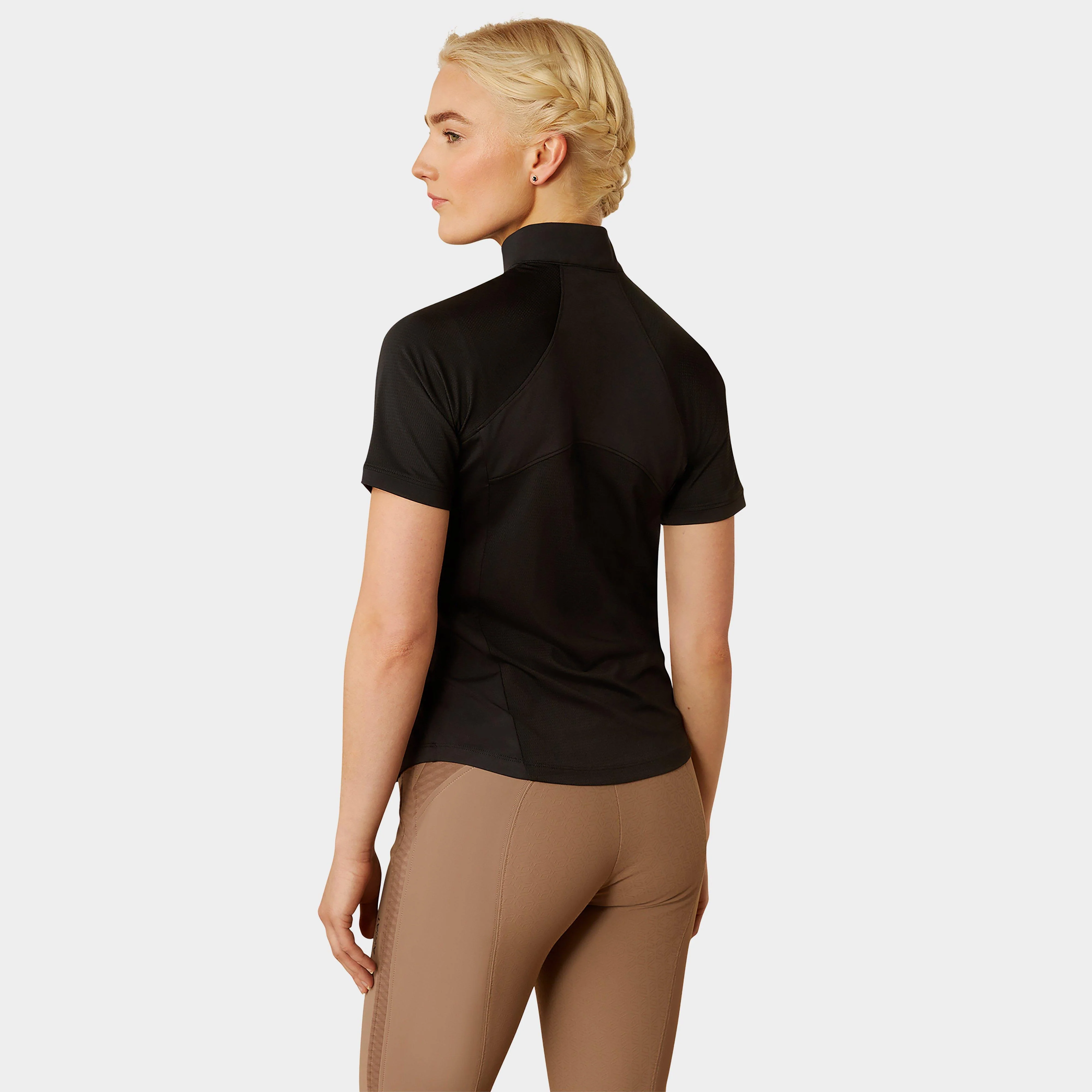 Womens Soquel 1/4 Zip Base Layer Black - Image 2