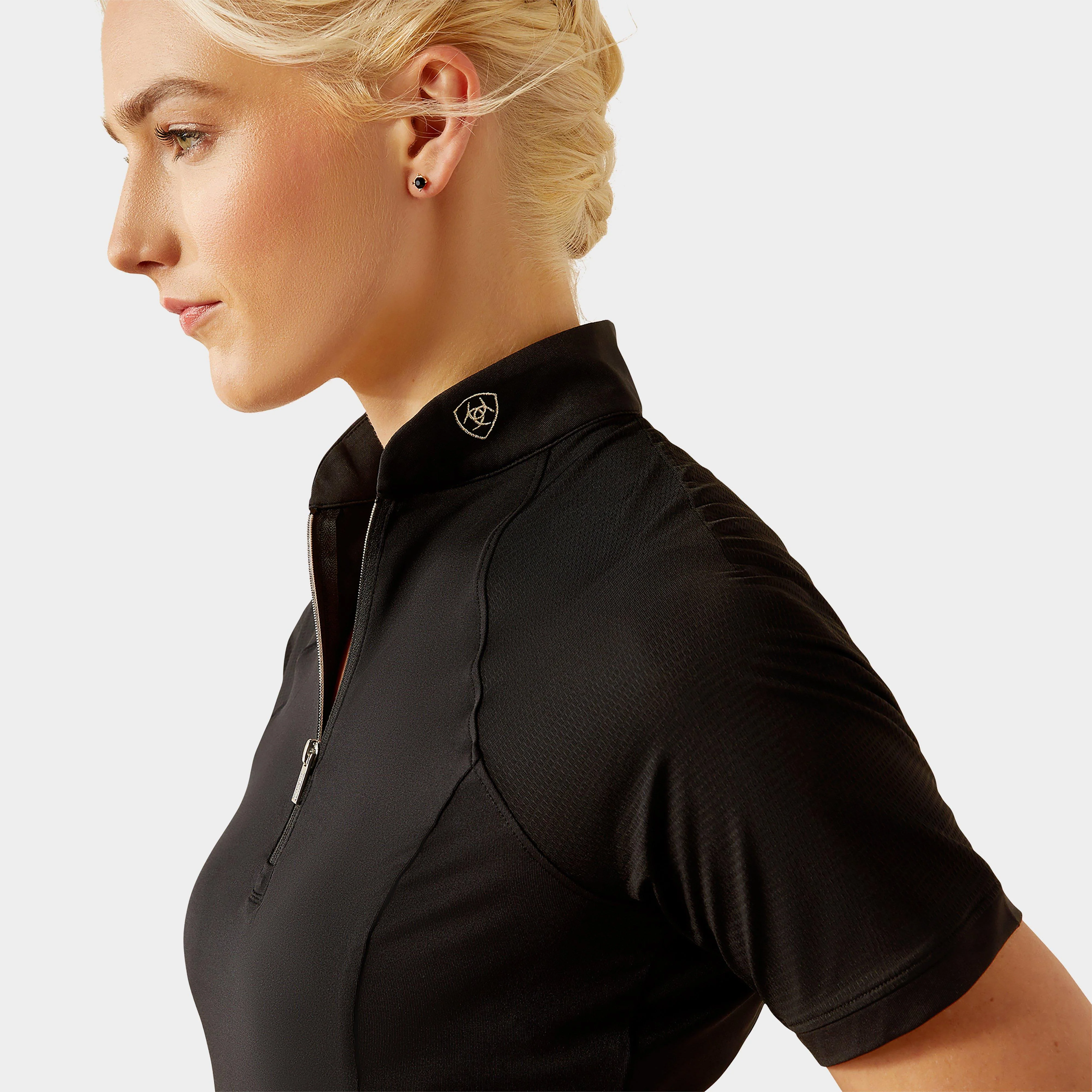 Womens Soquel 1/4 Zip Base Layer Black - Image 3