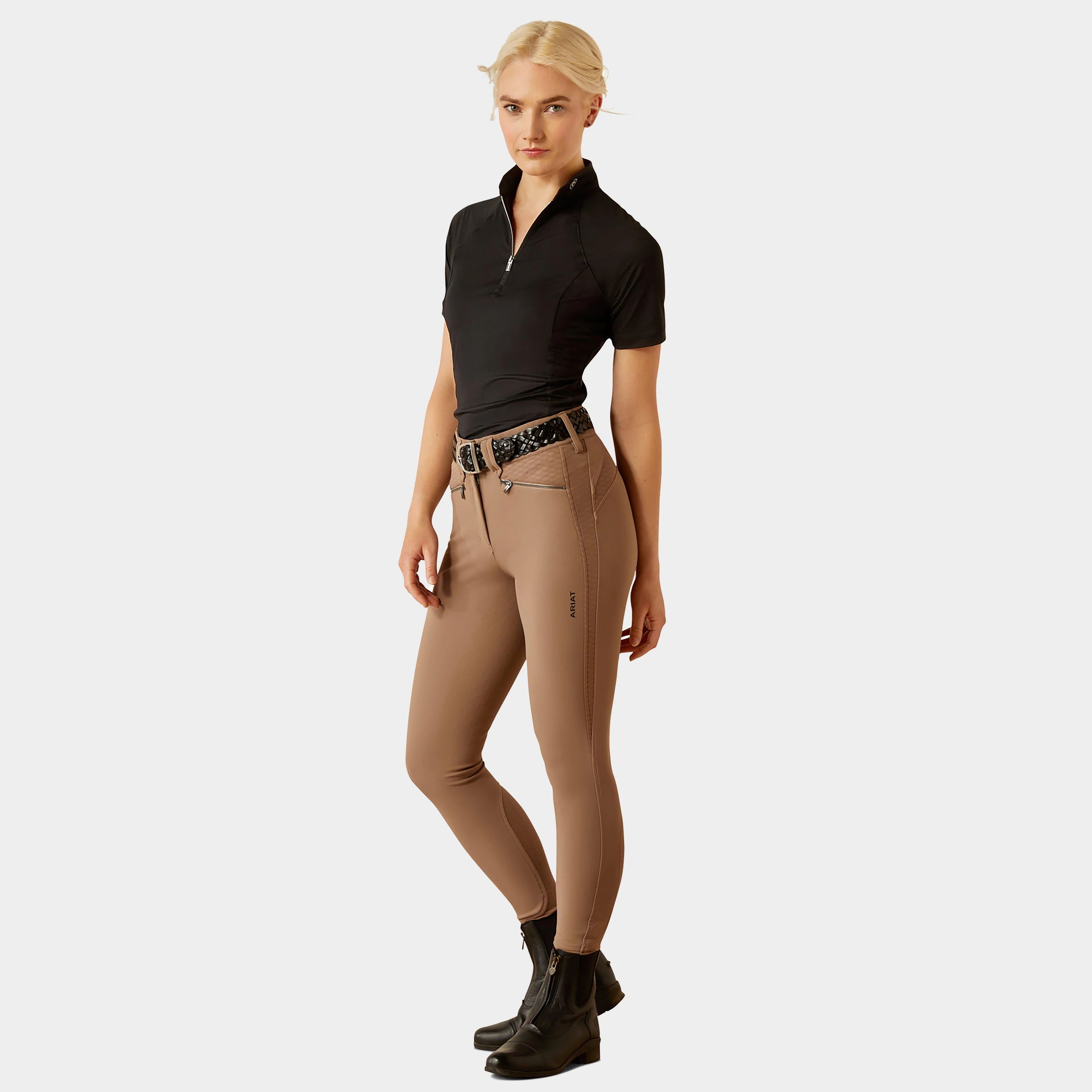 Womens Soquel 1/4 Zip Base Layer Black - Image 4