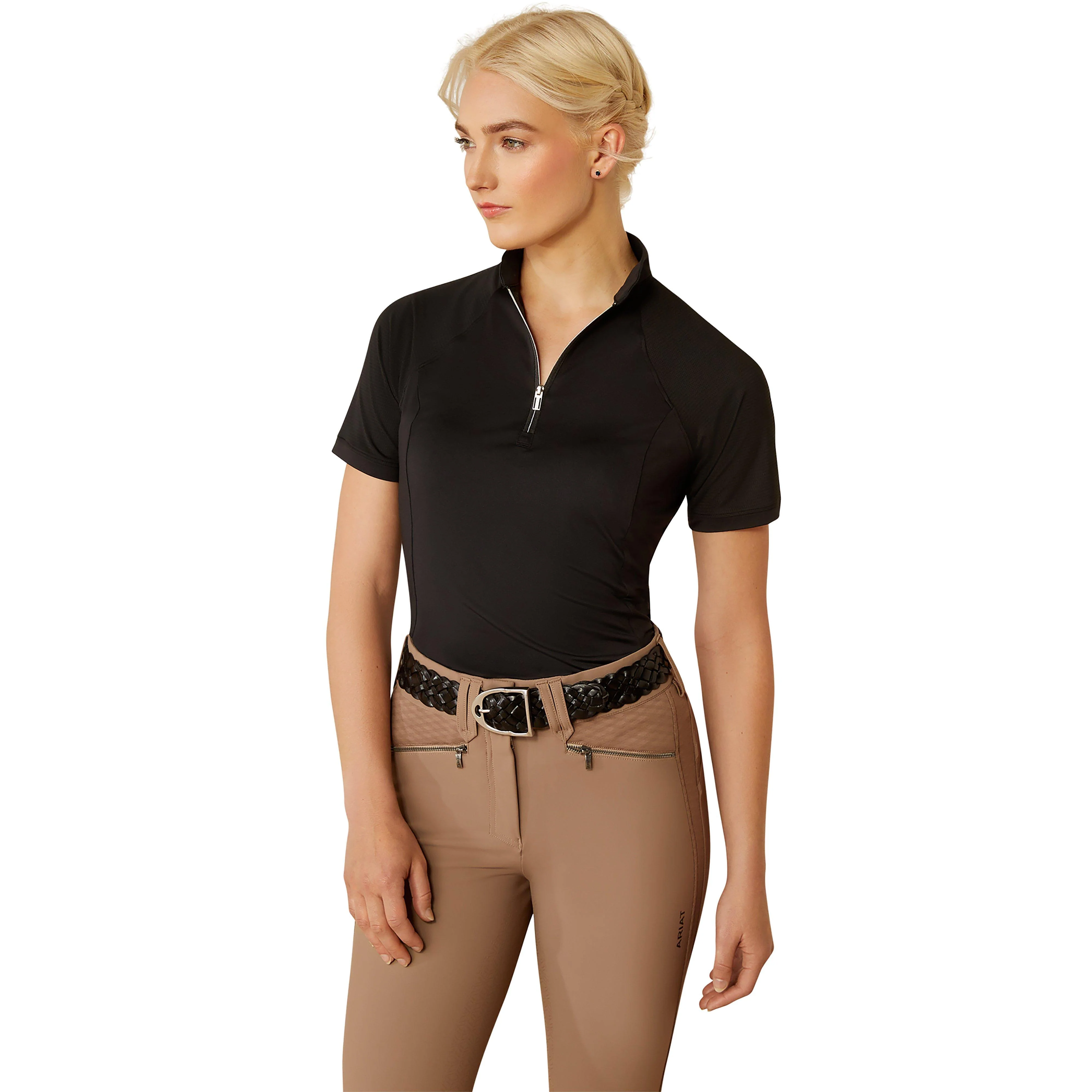 Womens Soquel 1/4 Zip Base Layer Black - Image 5
