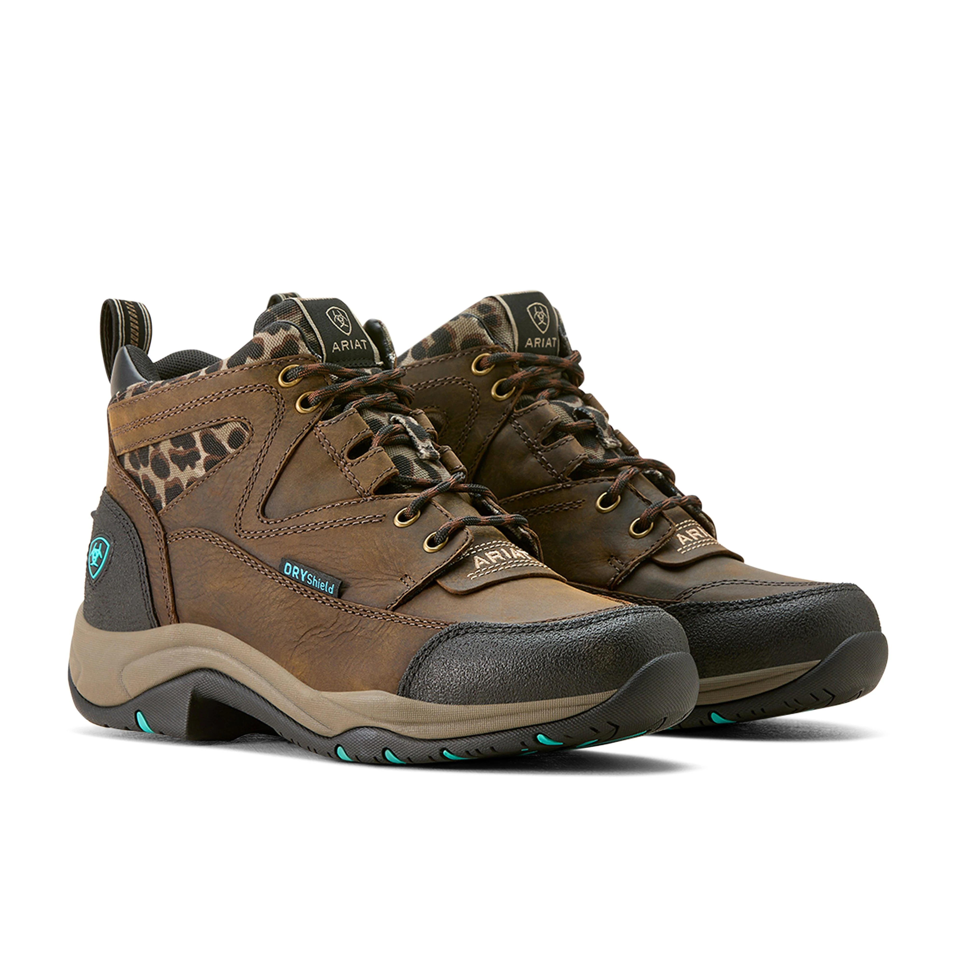 Womens Terrain Waterproof Boots Chocolate/Camo Leopard - Image 8