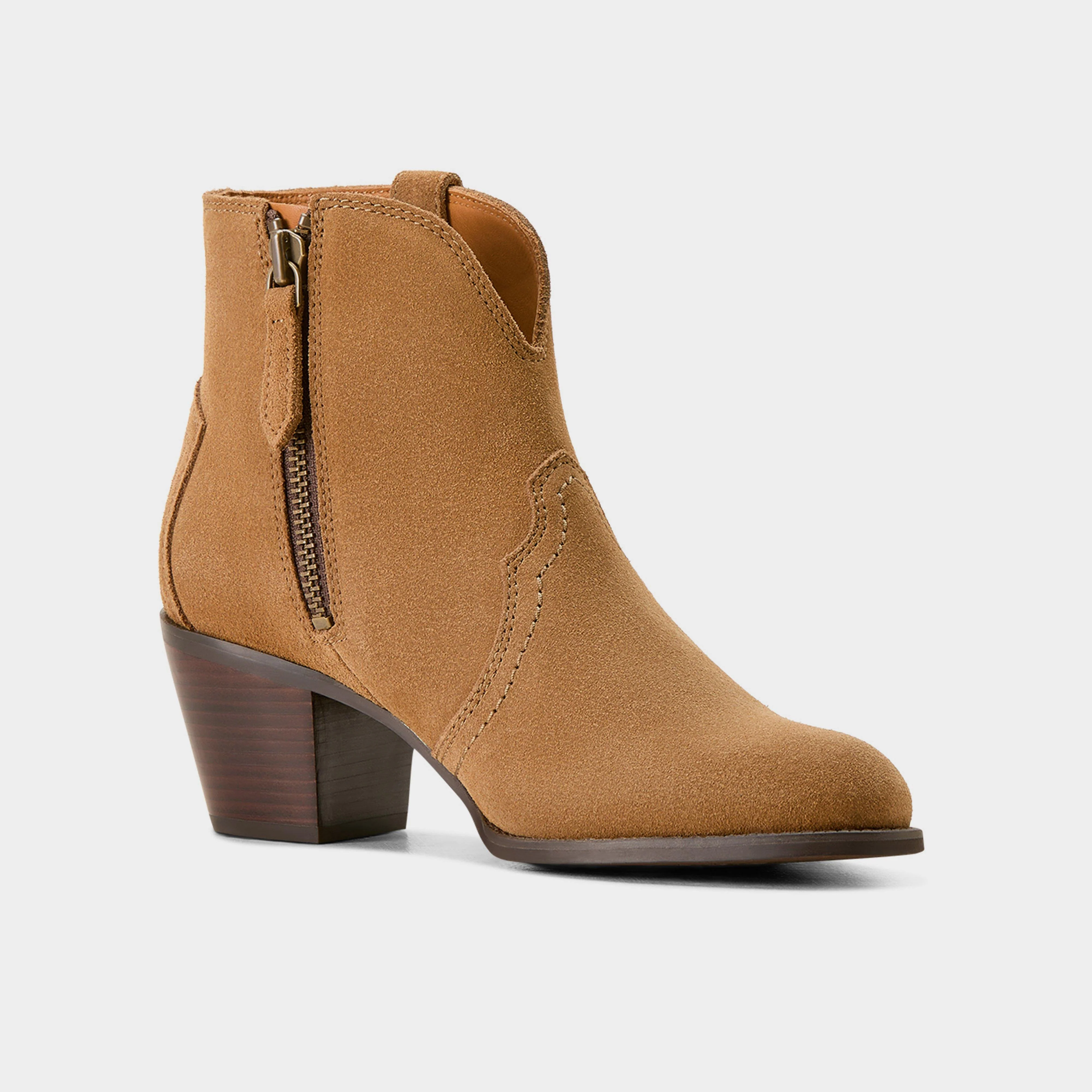 Womens Tilbury Boots Caramel Suede - Image 3
