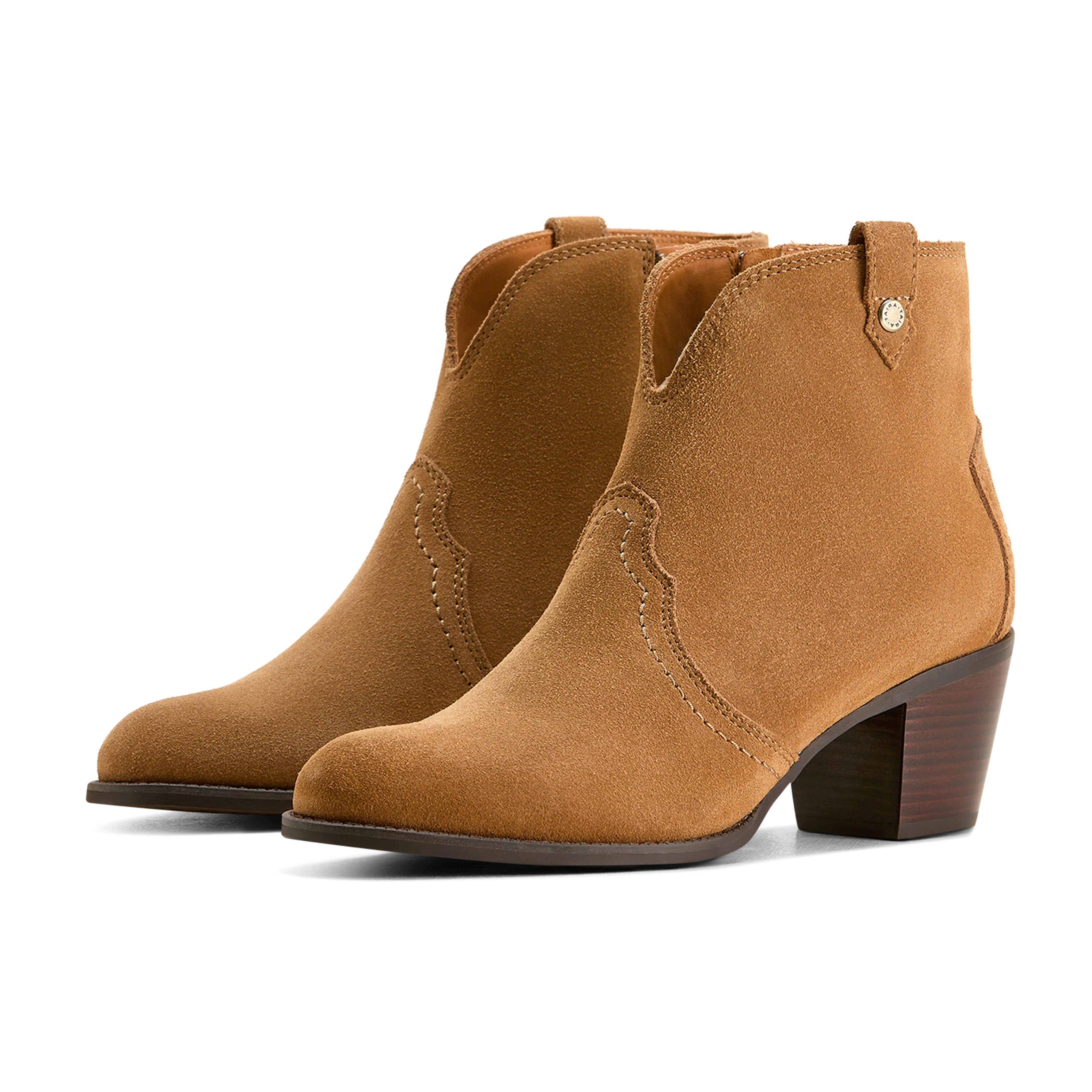 Womens Tilbury Boots Caramel Suede - Image 8