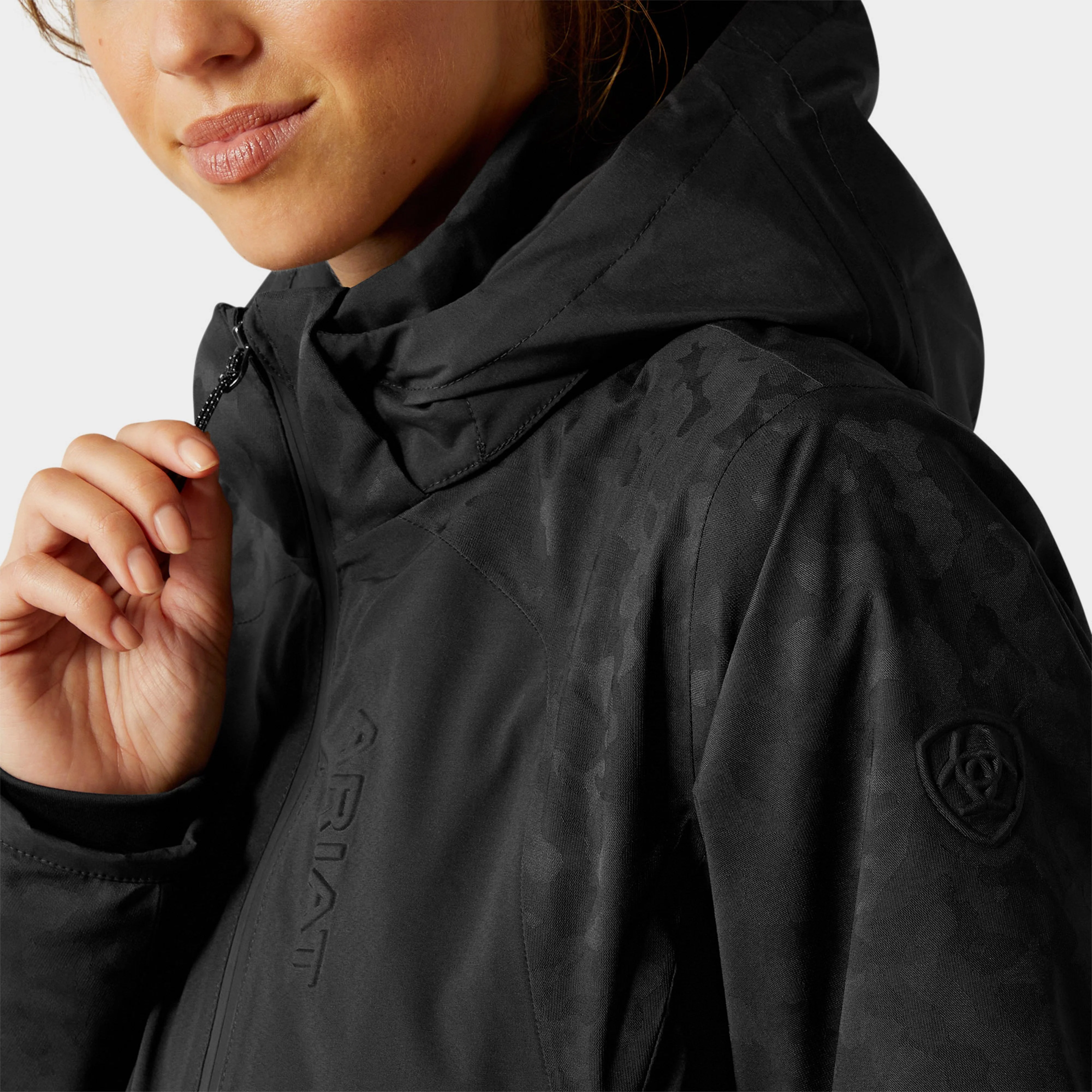 Womens Valor 2.0 Waterproof Jacket Black/Camo - Image 3