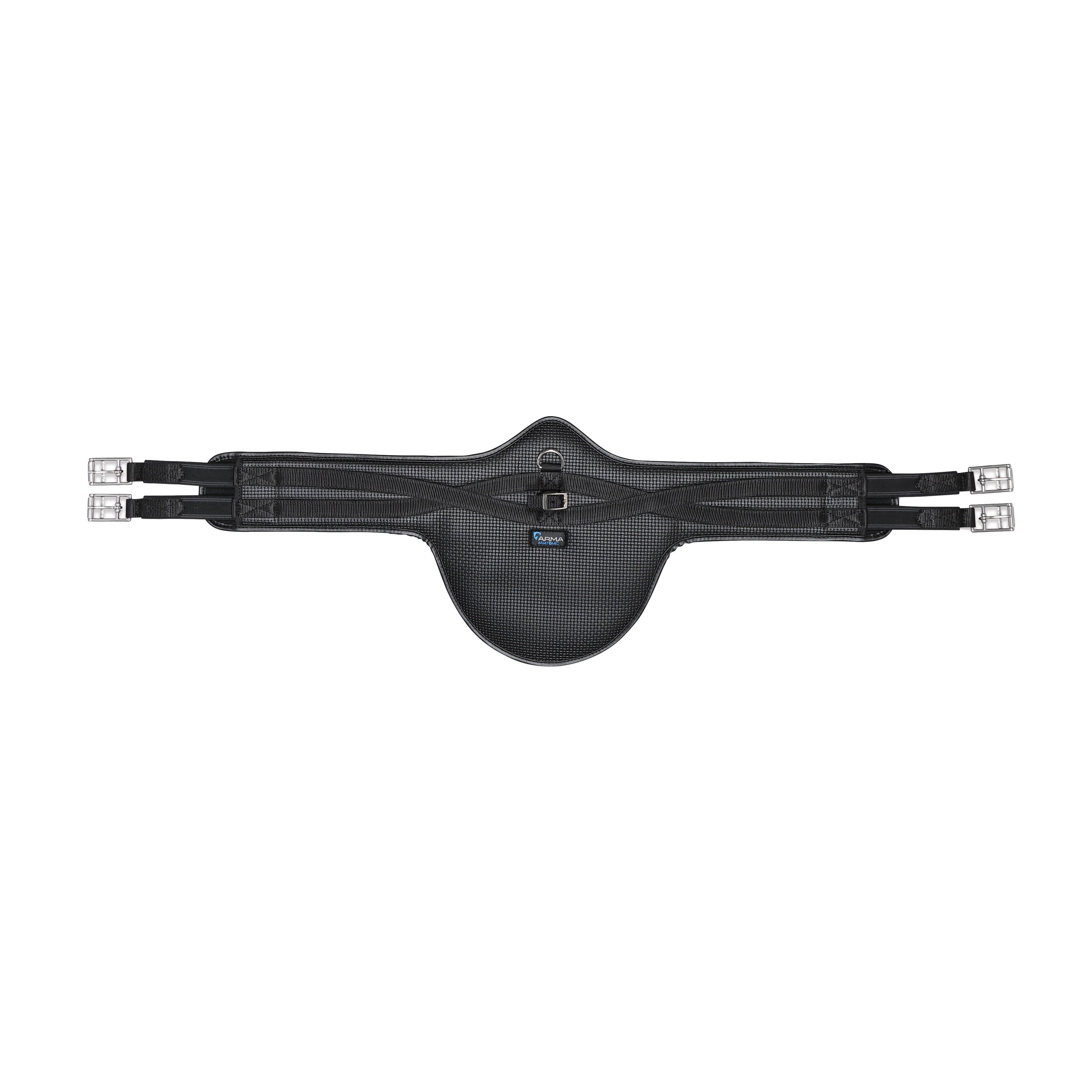 Anti-Chafe Stud Guard Girth Long Black - Image 2