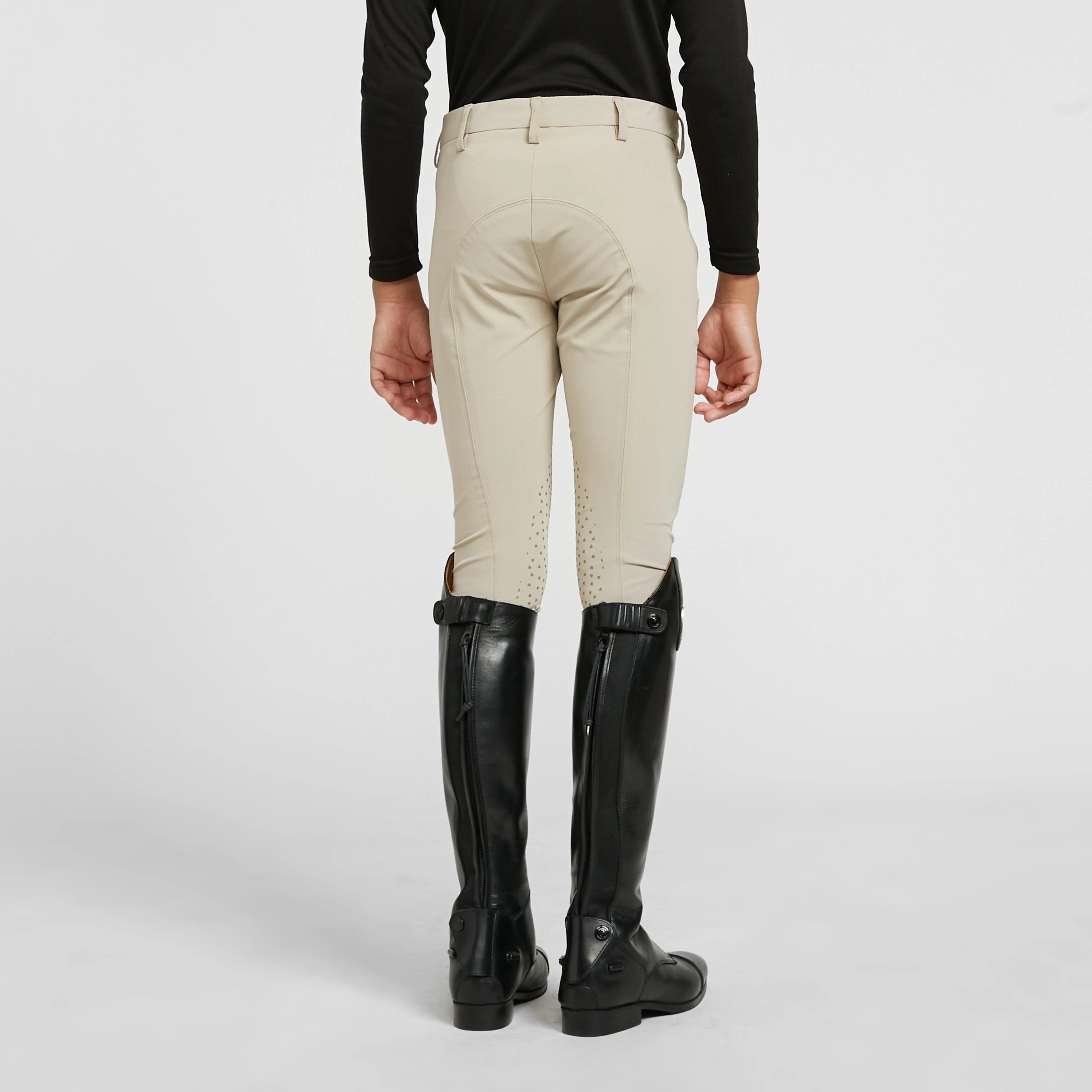 Boys Walton Knee Patch Breeches Beige - Image 3