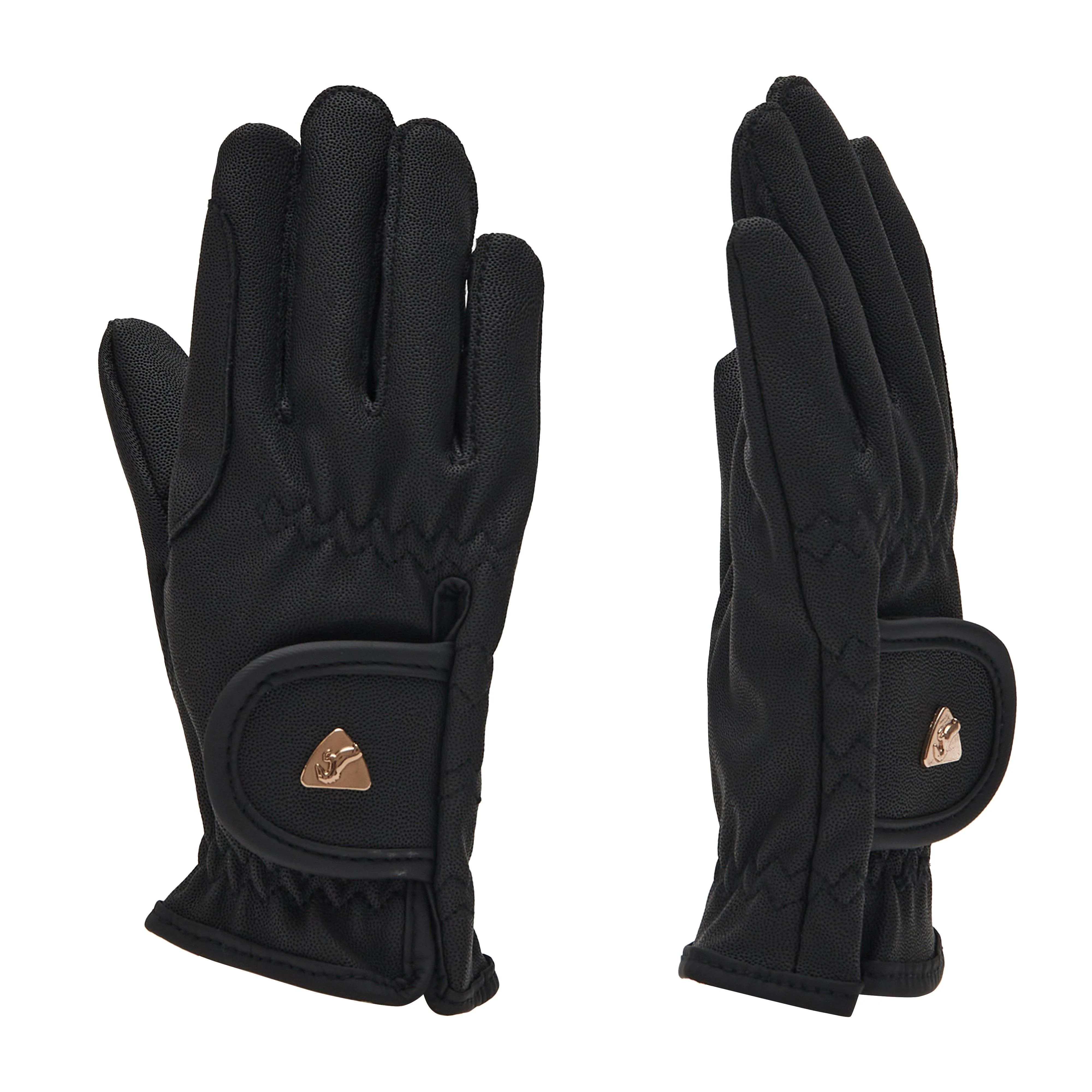 Childs PU Riding Gloves Black - Image 5